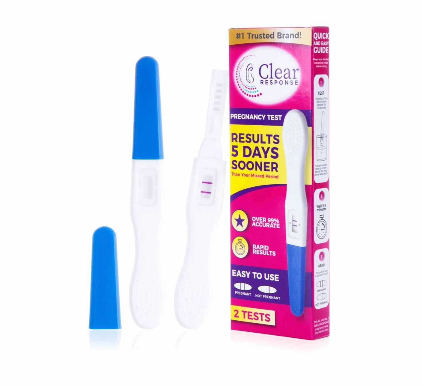 fałszywy test ciążowy pozytywny - figiel, żart, dowcip, 2-pack
