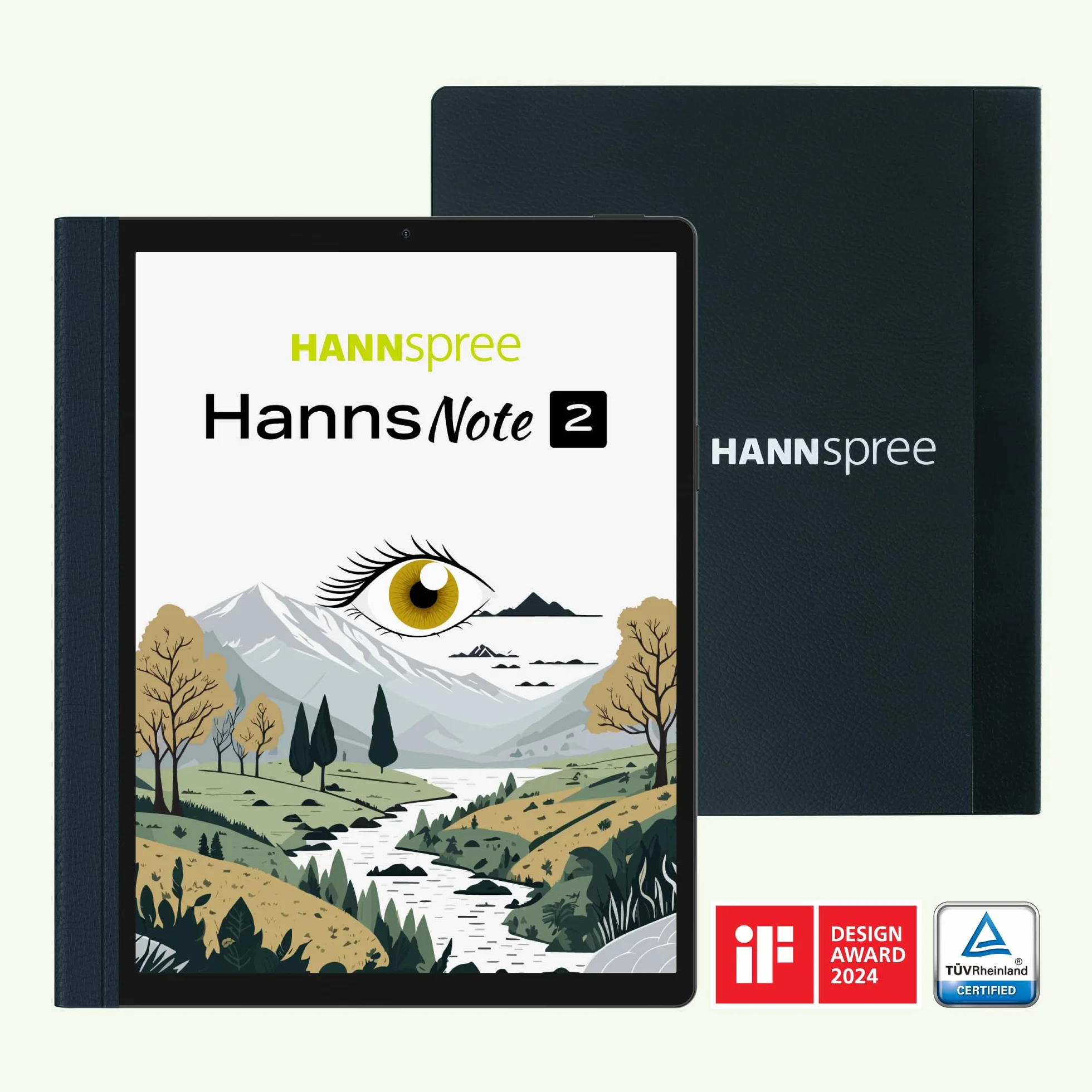 Hannspree HannsNote 2 SN10HR1B kolorowy tablet z systemem Android 25,40 cm (10") 1600 x 1600 stosunek 3:4, EcoVision Paper Display, Android 13, 4 GB RAM /64 GB eMMC, WiFi, czarny