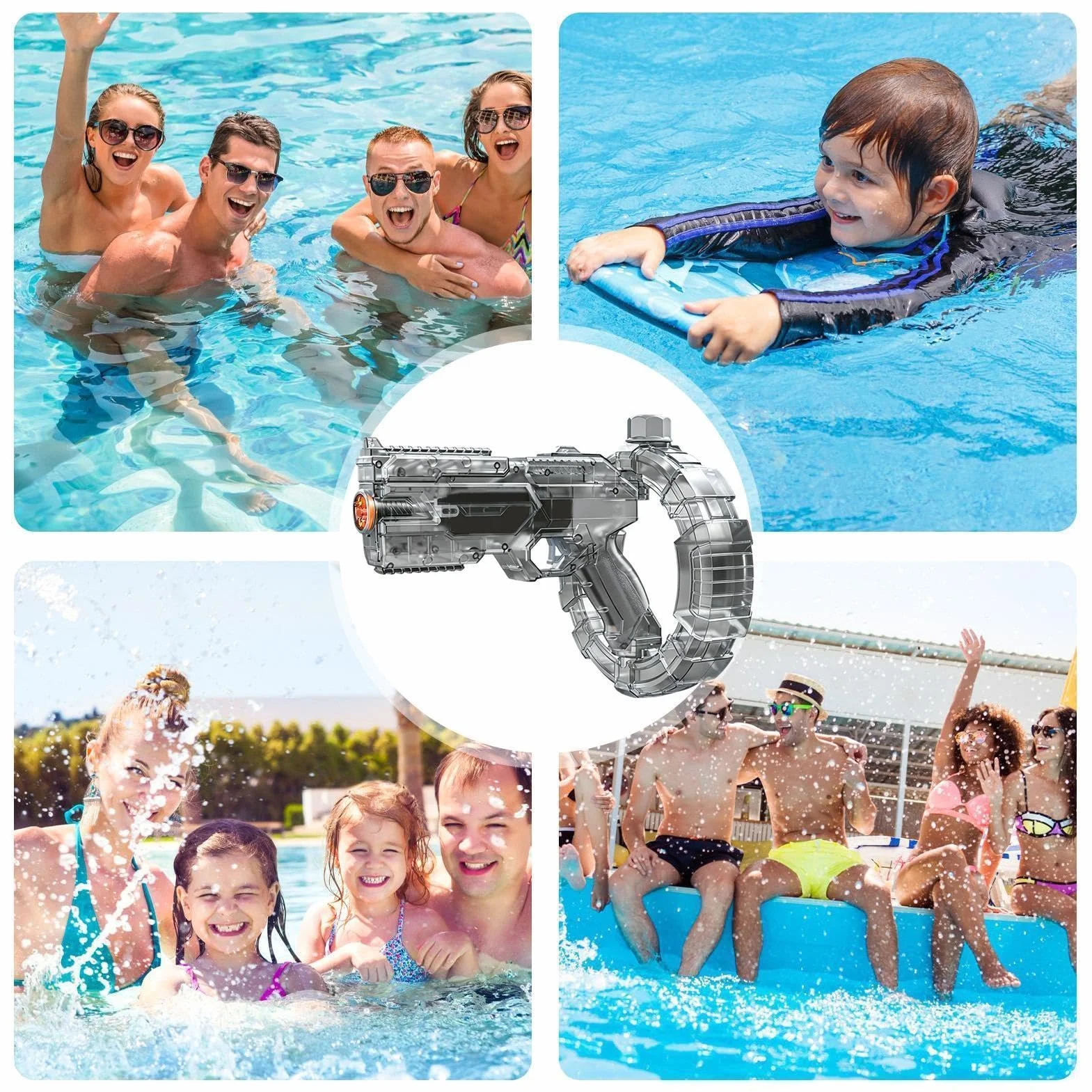 Water Squirter Toy - Long Range Automatic Spray for Outdoor Fun | Large Capacity Tank with Flame Style Design, Flame Look Design, Kids Adults Water Shooter for Pool Beach Garden Party Play