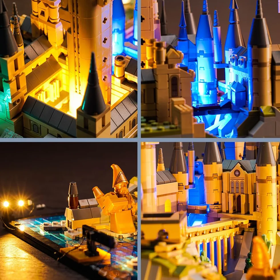 Zestaw świateł LED kompatybilny z Lego 76419 Hogwart Castle and Grounds, zestaw oświetlenia dekoracyjnego dla Lego Hogwart Castle and Grounds, kreatywne zabawki