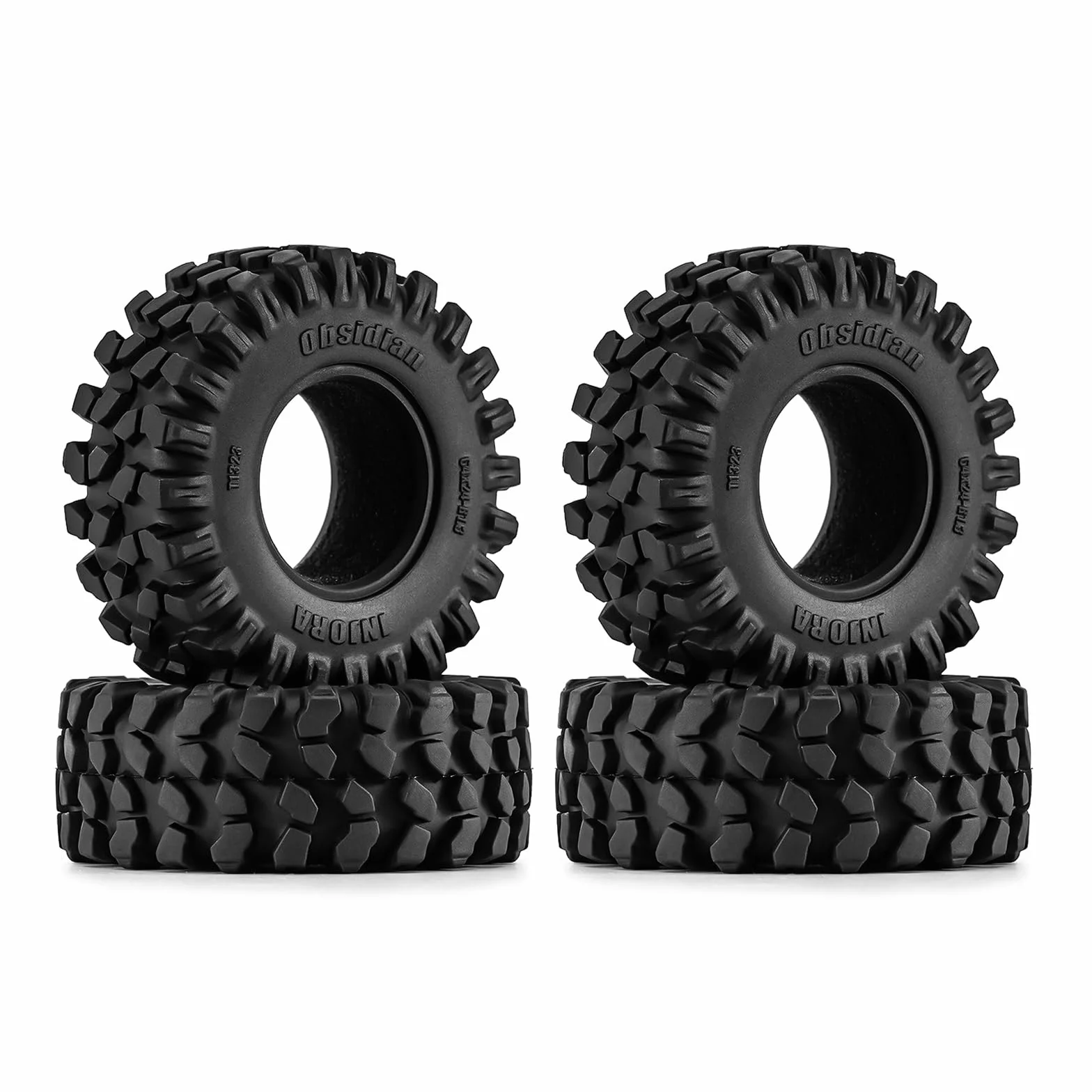 INJORA 3.3 cm Rock Crawling Tires - Obsidian S5 Opony do 1/18 1/24 RC Crawler Car Upgrade(T1323)
