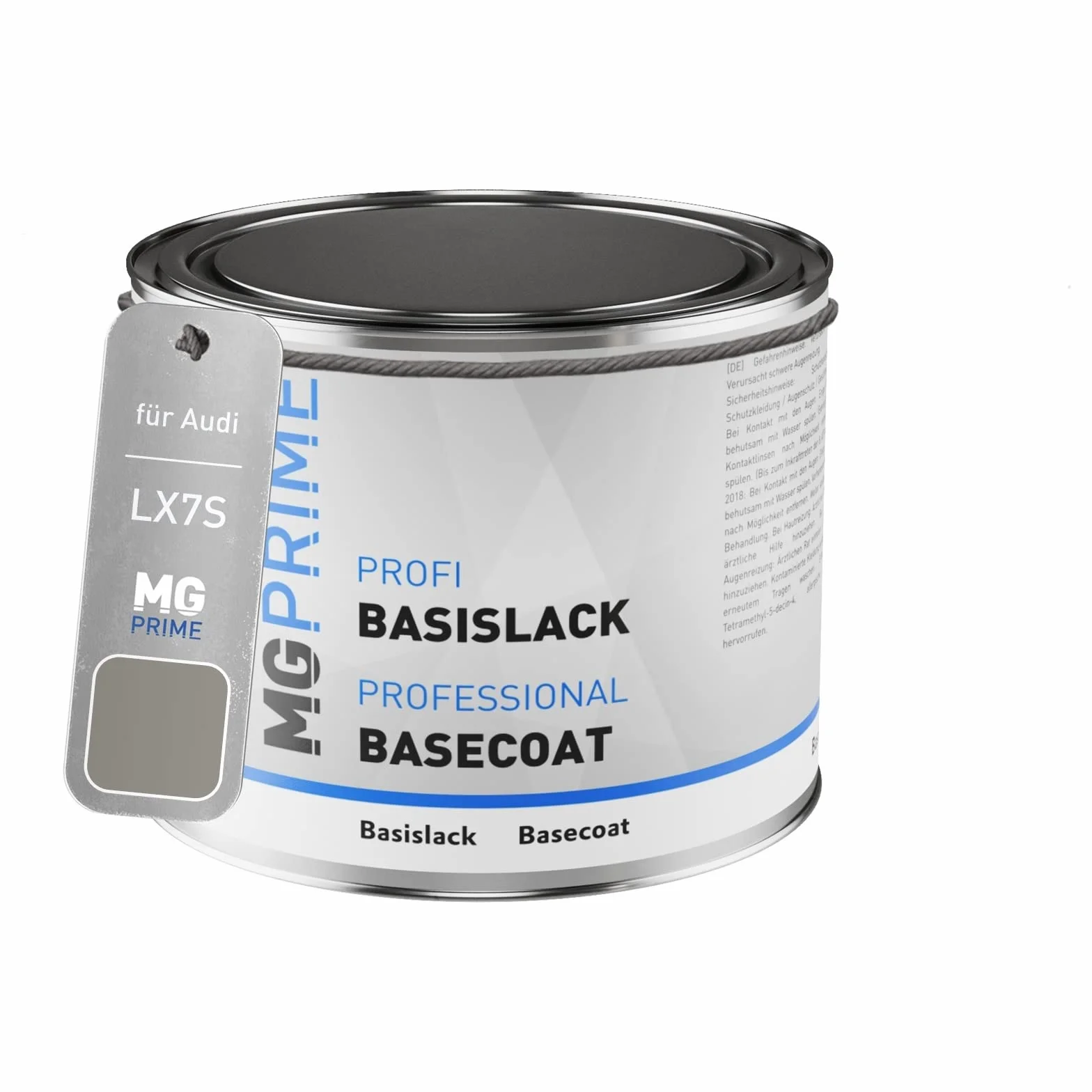 MG PRIME Lakier samochodowy Puszka gotowa do natrysku dla Audi LX7S / X7S / Y0 Arktissilber Metallic/Arctic Silver Metallic Lakier bazowy 0,5 litra 500ml