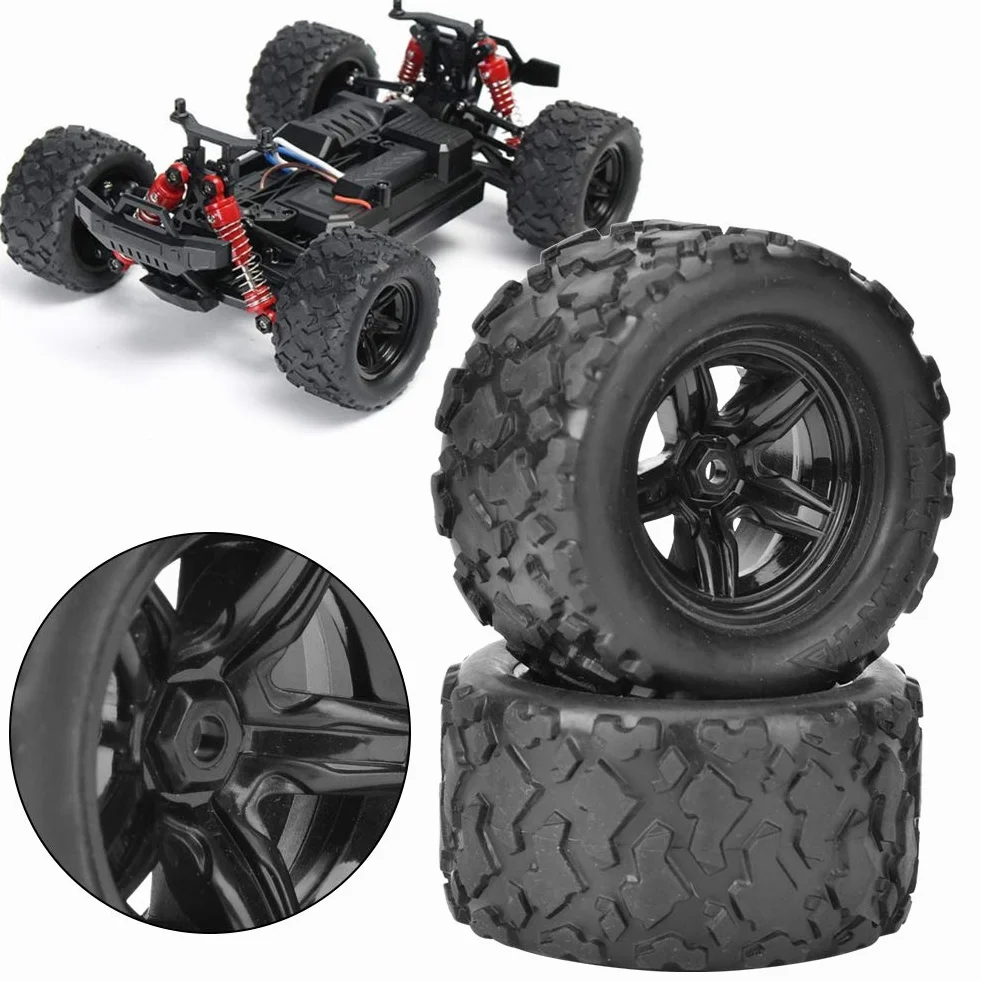 Haiboxing Zdalnie Sterowana Ciężarówka Opony Wymiana Opon Czarny 2 szt. Wymiana Opon kół Pasuje do Hs 18301 18302 18311 18312 1 18 Rc Car