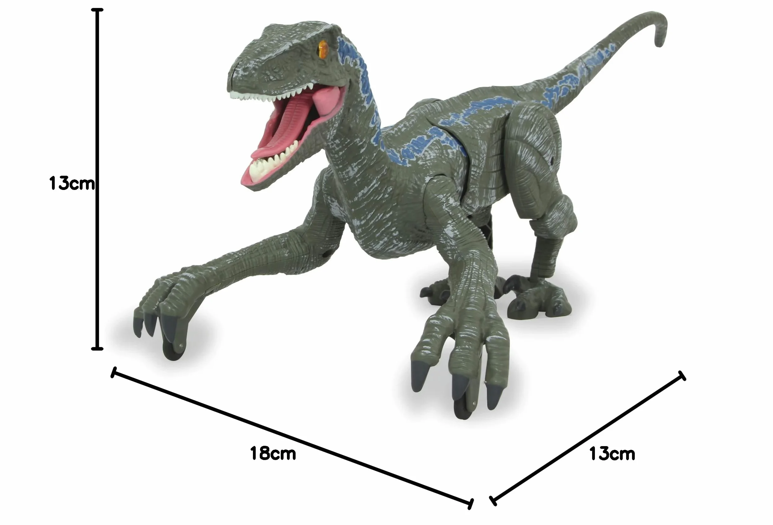 Jamara 410153 410153 dinozaur Velociraptor Li-Ion 3,7 V 2,4 GHz RC model funkcjonalny dla początkujących elektryczny, zielony