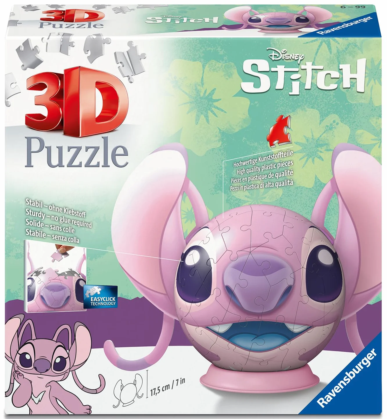 Ravensburger Puzzle 3D Kula Disney Stitch Andzia z uszami