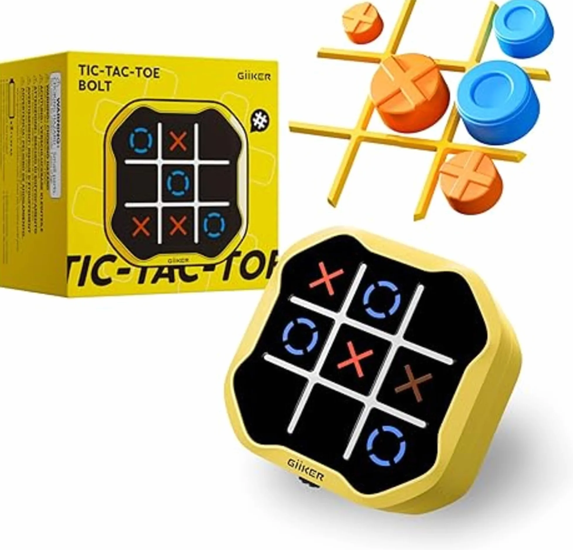 GiiKER Tic Tac Toe Bolt, ręczna konsola do puzzli 3 w 1, przenośna gra podróżna