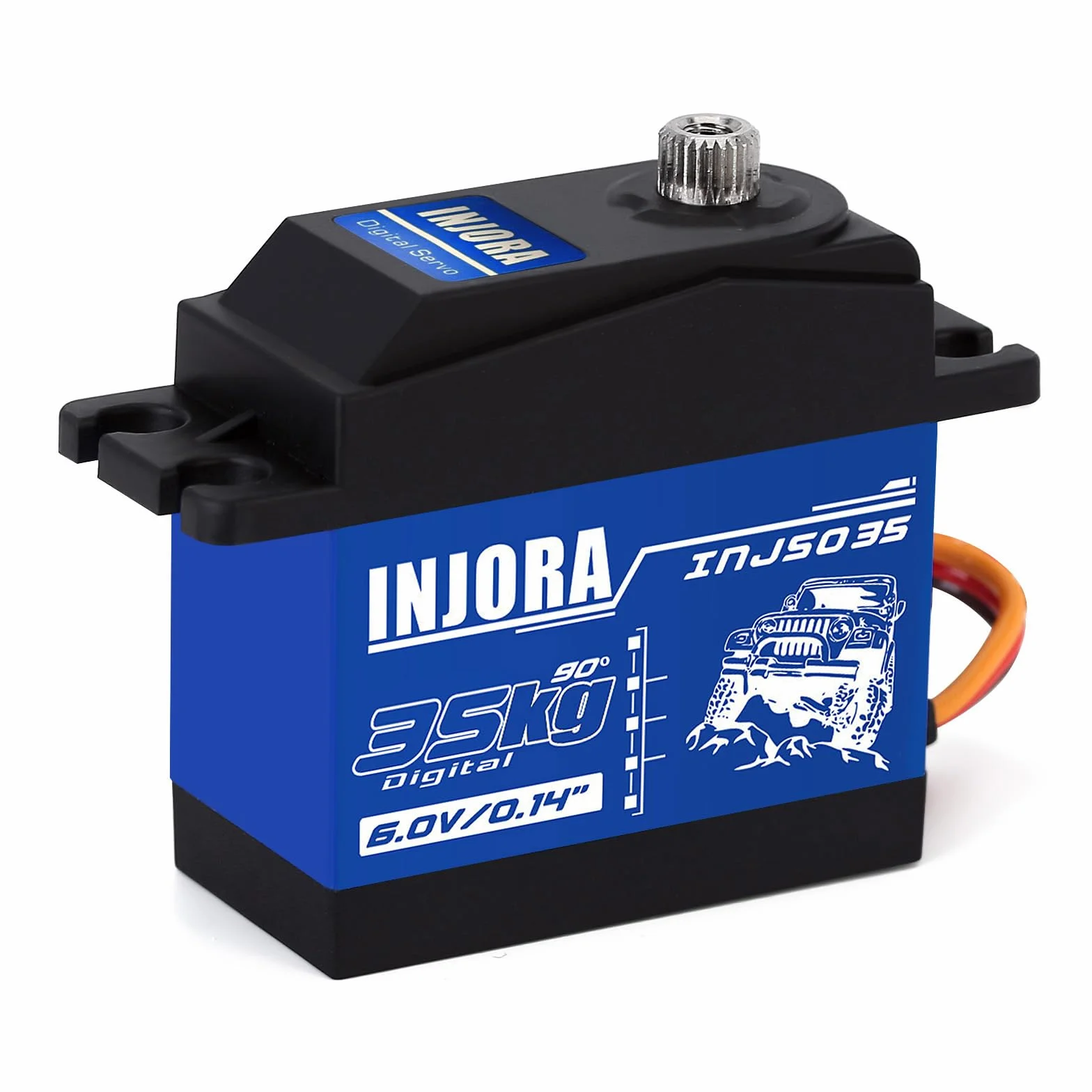 INJORA RC Servo 35 kg cyfrowe servo wysoki moment obrotowy RC cz??ci do 1:10 RC Crawler SCX10 Pro TRX4 D90 VS4-10 Redcat Gen 8 7 Pro Enduro (k?t sterowania 90°-180°)