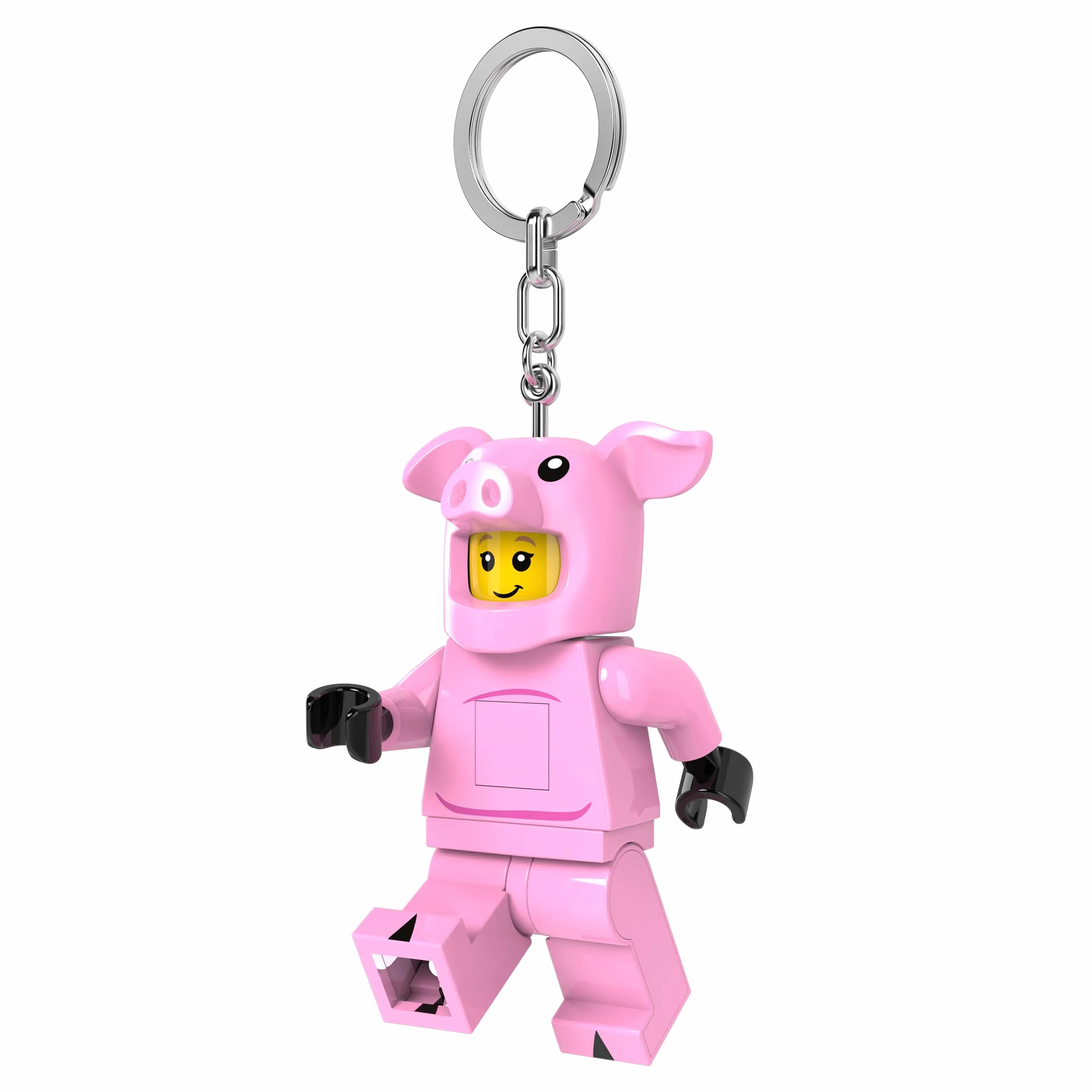 LEGO Minifigurki duża 7,6 cm wysoka figura brelok światło - świnka dziewczyna (KE212H), różowy