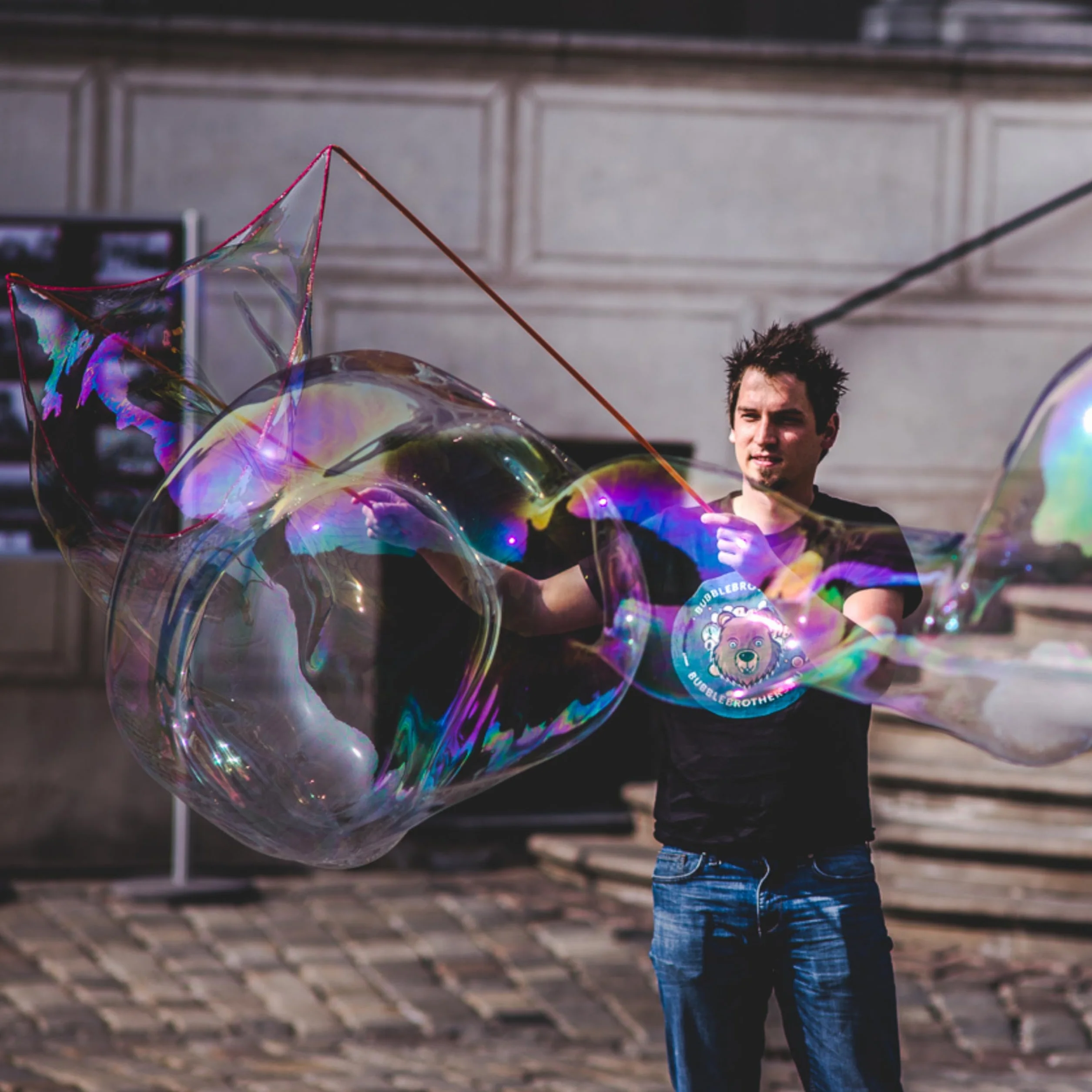 Bubble Brothers Płyn do baniek mydlanych, 5 l, do ogromnych baniek mydlanych i baniek mydlanych – kanister premium do uzupełniania na urodziny dziecka i zabawy na świeżym powietrzu, XXL, nietłukące