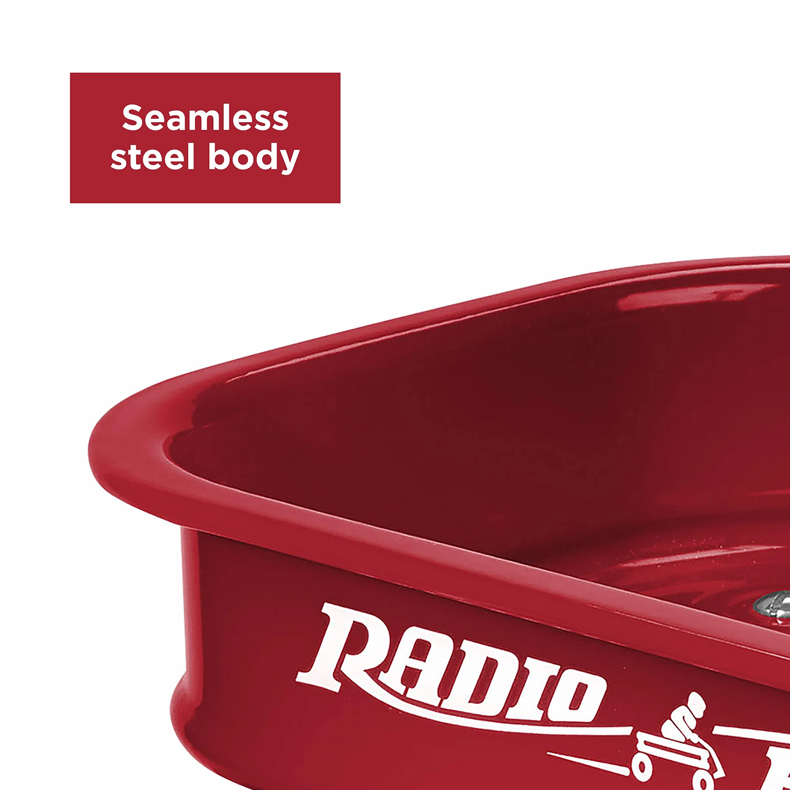 Radio Flyer Little Red Toy Wagon, mały wózek zabawkowy do ekspozycji, długość 36 cm