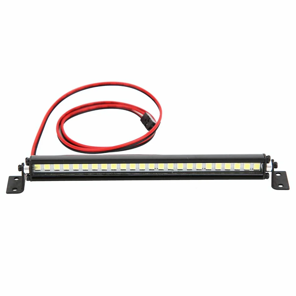 Listwa świetlna Rc Rc światła Samochodowe Metal + Plastik Czarny 24 Oświetlenie Dachowe Led Bar Lampa Dachowa Dekoracja Akcesoria Rc Pasujące do Samochodu Scx10 1 10 4Wd