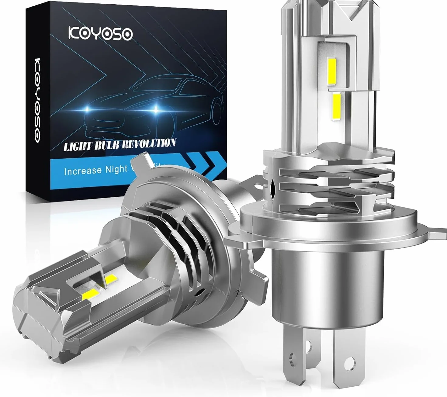 KOYOSO H4 żarówka LED 50 W 10000 LM do 12V Motocykli Samochodów takich jak światła drogowe i mijania