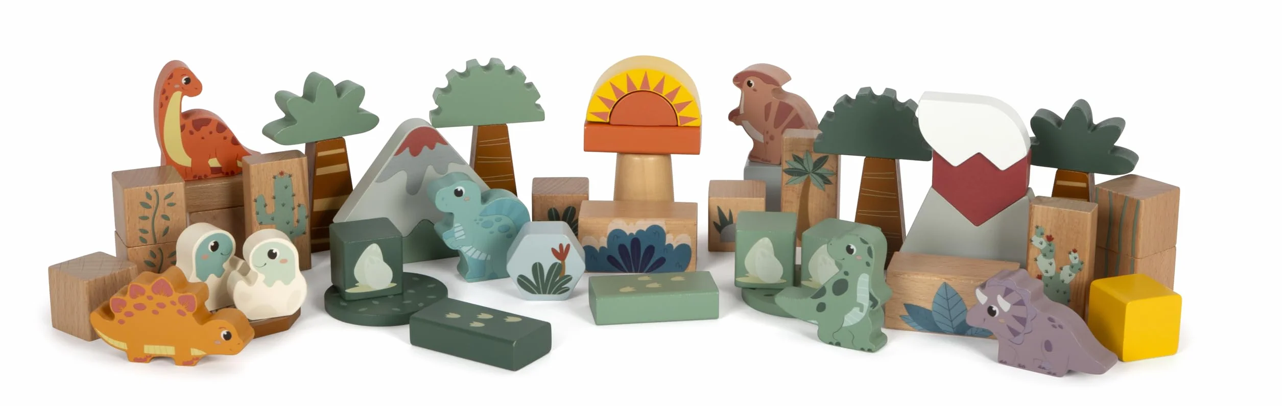 Drewniane Klocki konstrukcyjne Dino Small Foot
