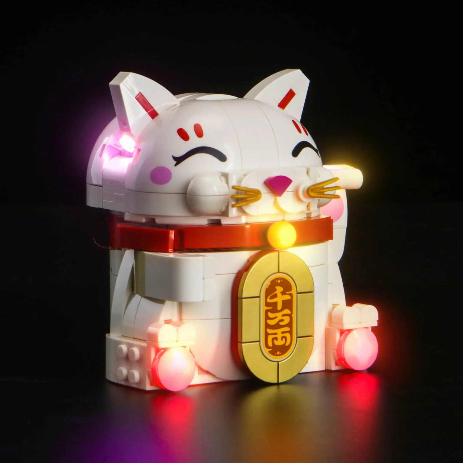 Zestaw świateł LED kompatybilny z Lego 40813 Lucky Cat (nie jest to model), zestaw oświetleniowy kompatybilny z Lego Lucky Cat kreatywna zabawka