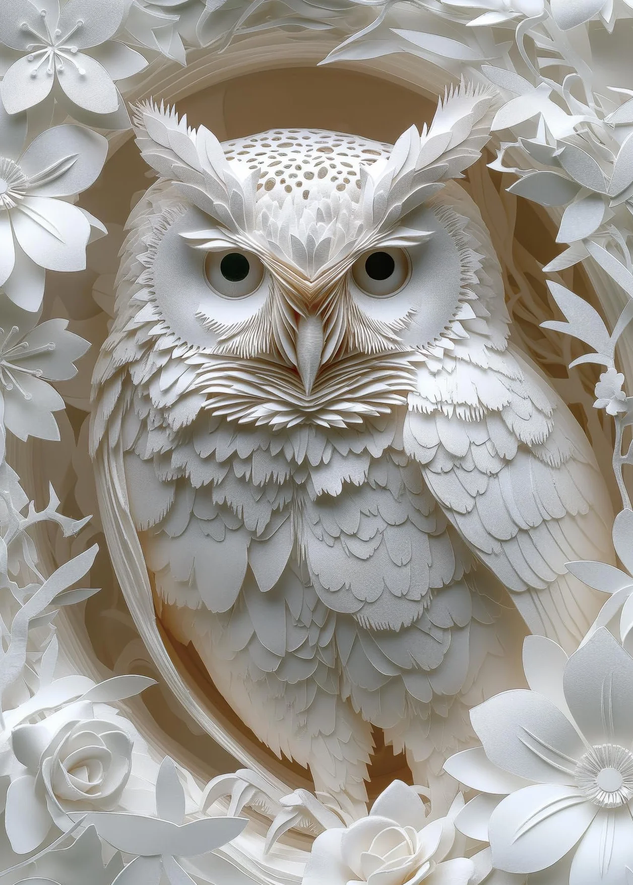 Puzzle 3D z motywem sowy, wycinane z papieru, 1000 elementów dla dorosłych, biały ptak, dżungla, zwierzę, trudne puzzle, twarde puzzle do dekoracji rodzinnych