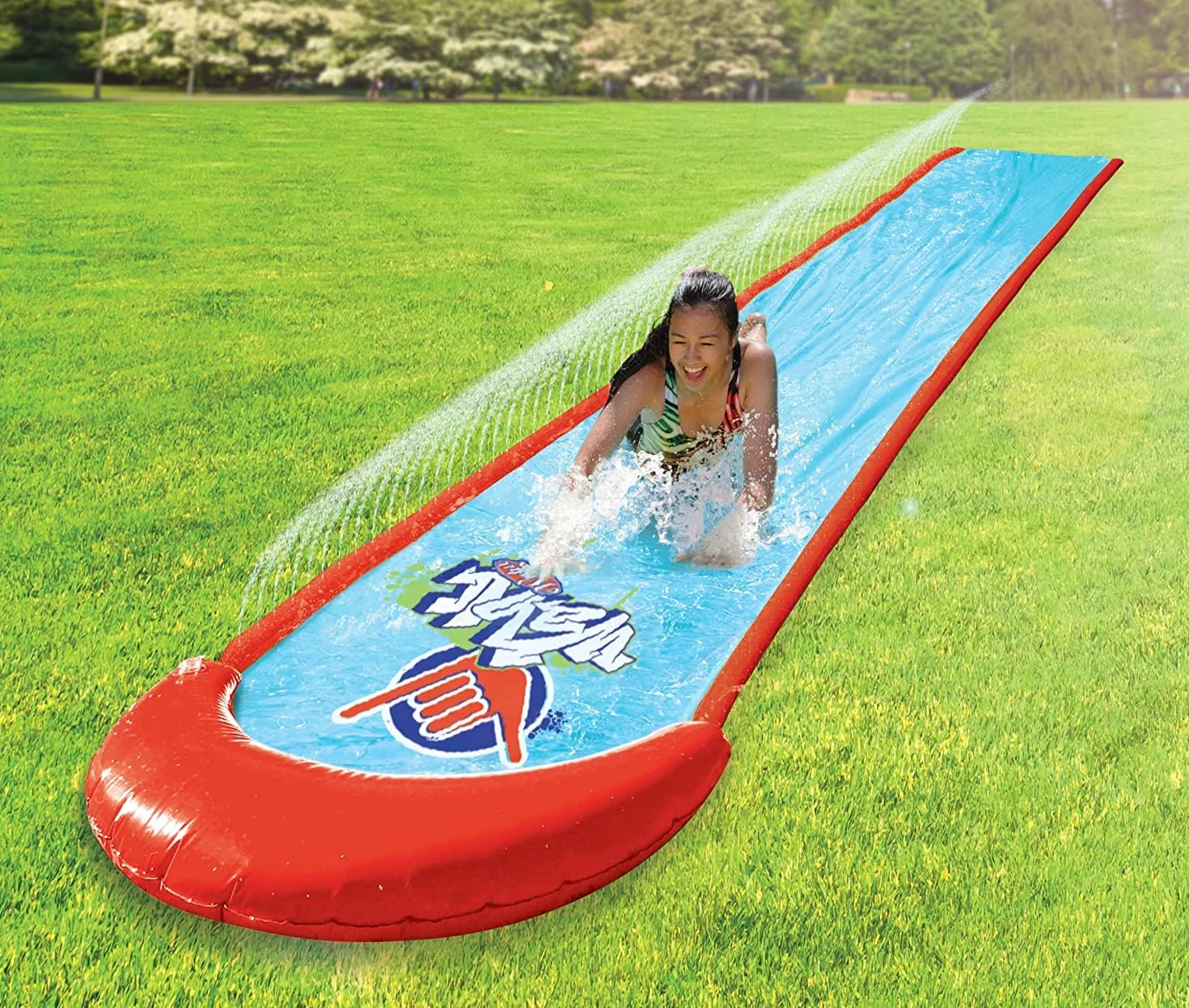 Goliath Super Slide Wahu Zjeżdżalnia Wodna, Czerwony/Niebieski, Od 5 Lat