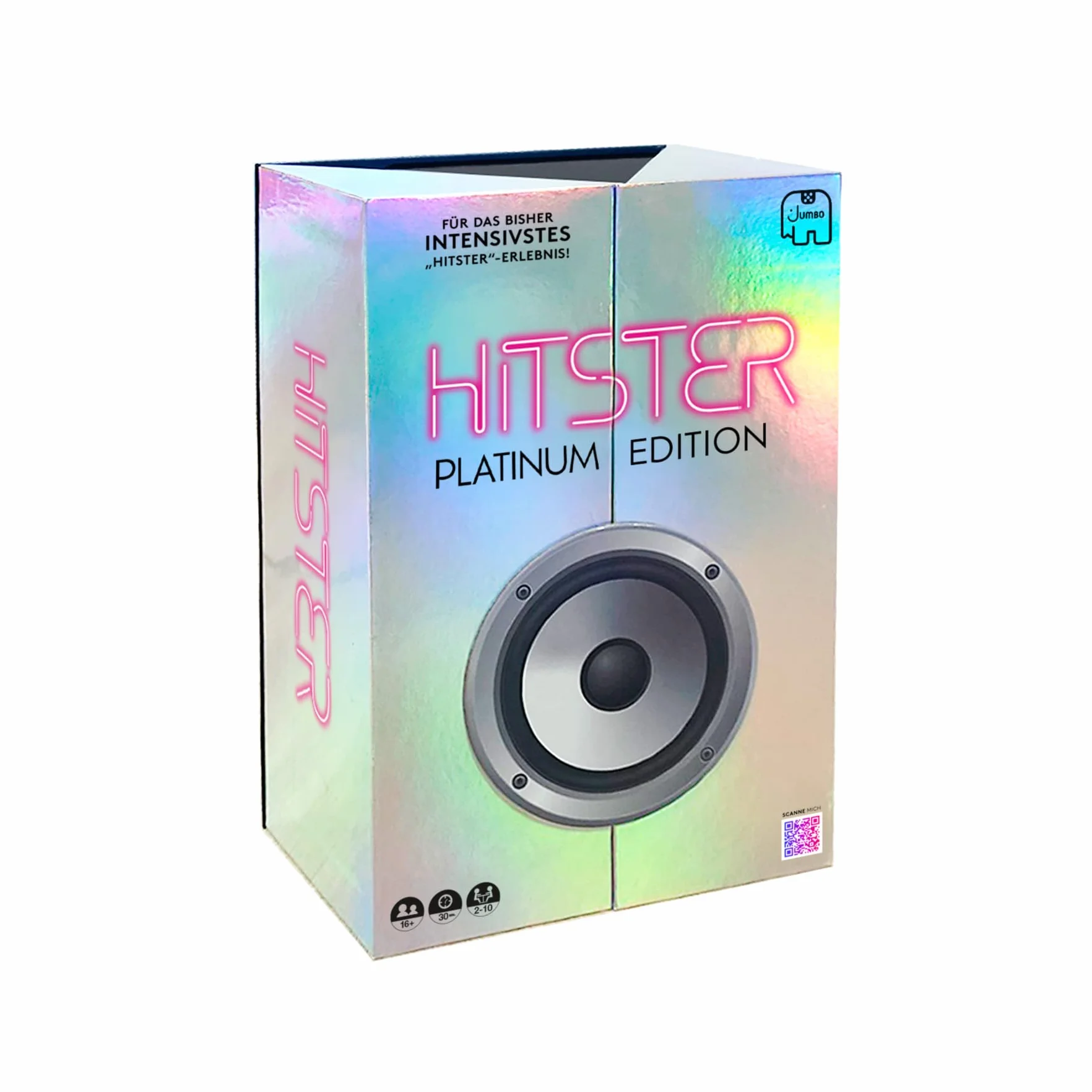 Hitster Platynowa edycja – muzyczna gra imprezowa z 500 piosenkami popu, rocka, hip-hopu, tańca i nie tylko, zawiera głośnik