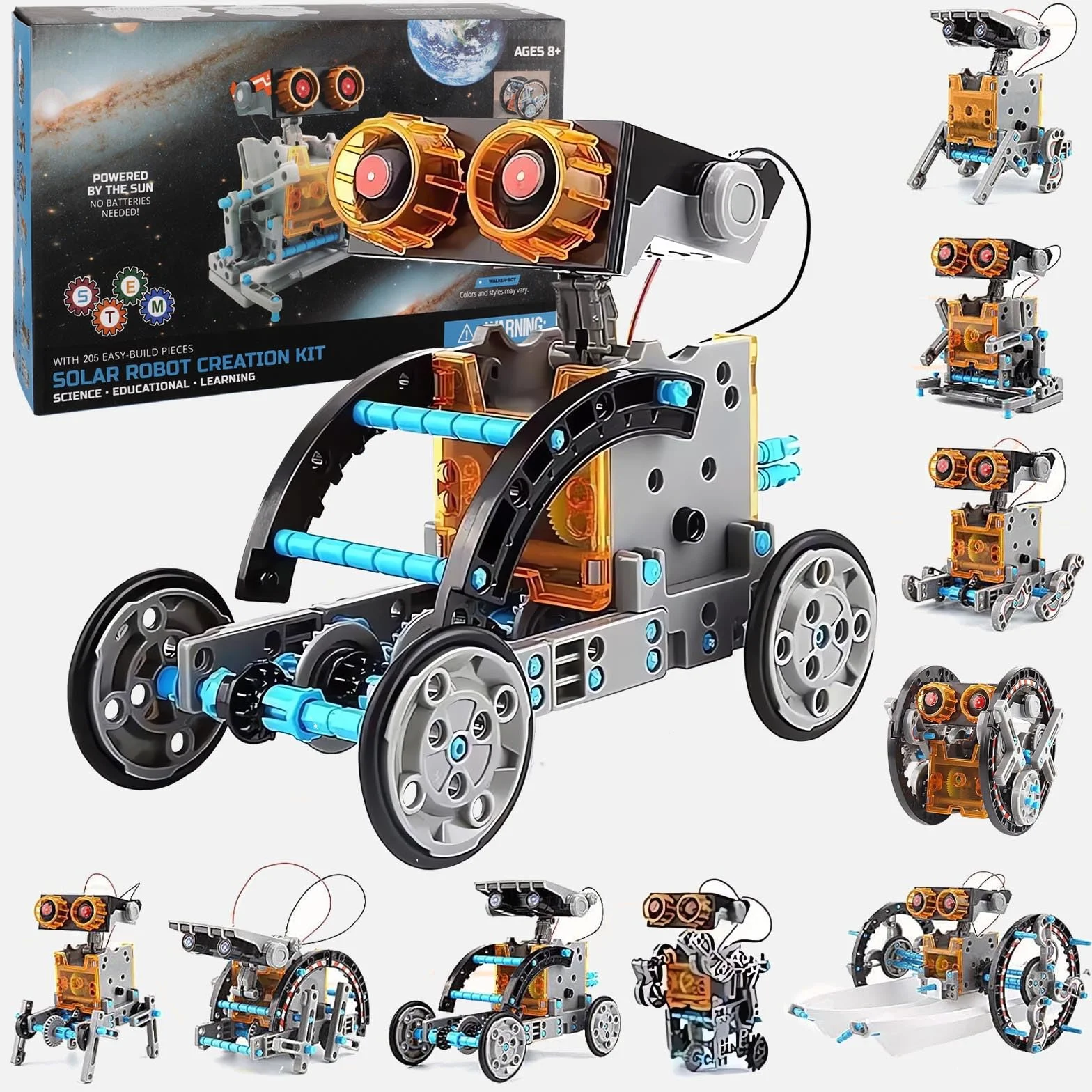 Zestaw robot solarnego, solny zestaw do budowania, 29 w 1 Model zabawkowy Gry o budowaniu samochodów Robotyka edukacyjna Na zewnątrz Eksperymenty Wielokolorowy