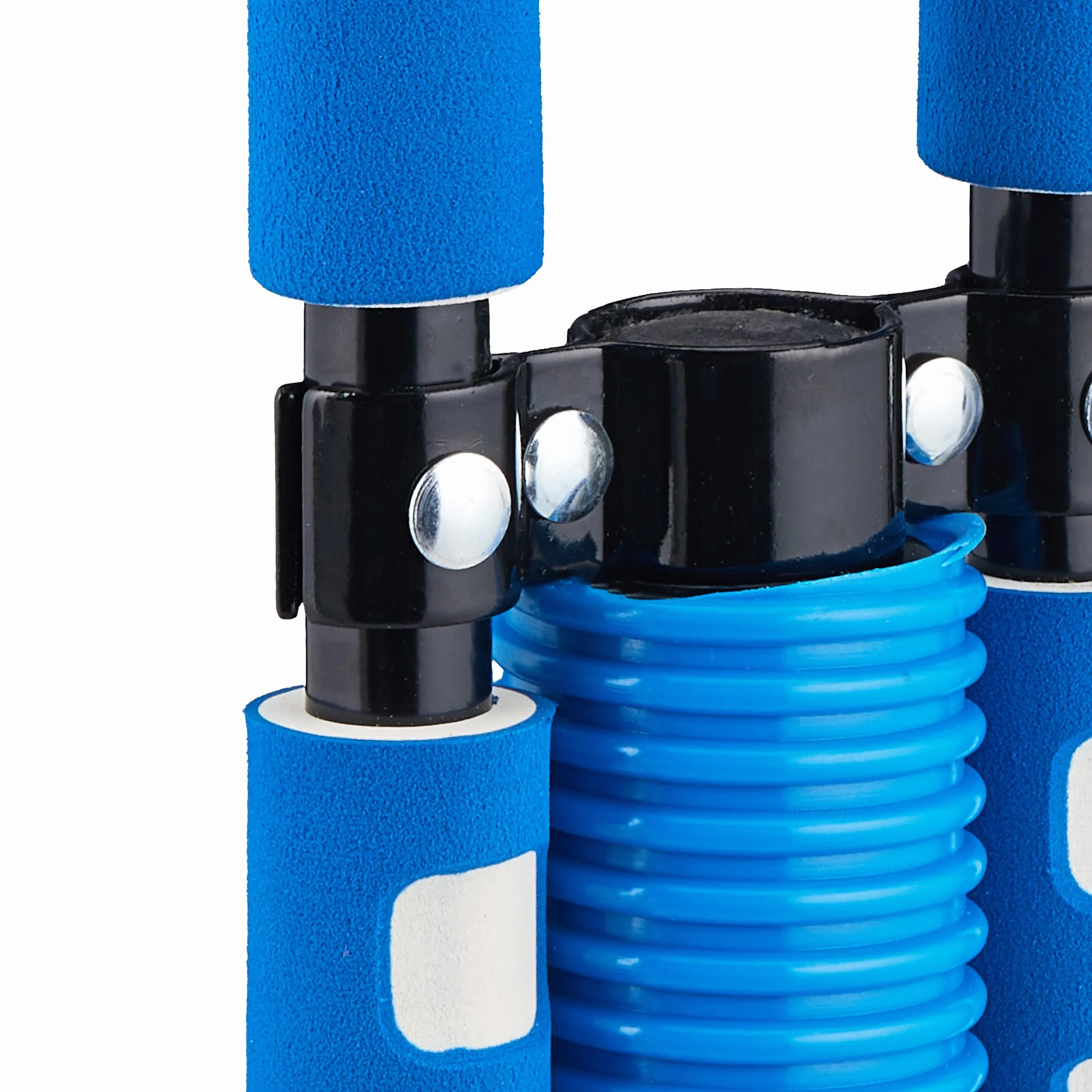 Relaxdays Kij pogo, dla dzieci, do 60 kg, wyściełany, do użytku na zewnątrz, antypoślizgowa, stal nierdzewna, niebieska, pianka, tworzywo sztuczne