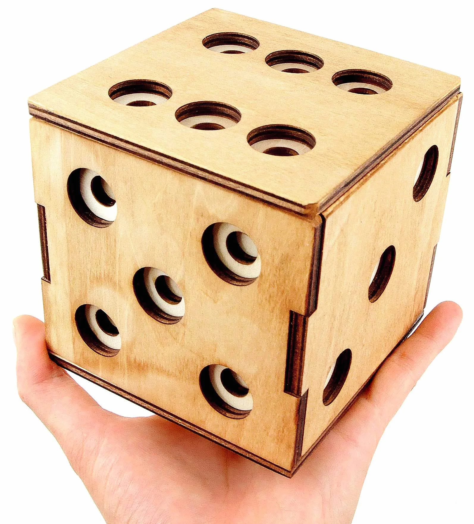 Logica Puzzle Art. Sekretne Pudełko na Kości - Drewniana Łamigłówka - Sekretny Sejf - Trudność 5/6 Niewiarygodny - Kolekcja Leonarda da Vinci