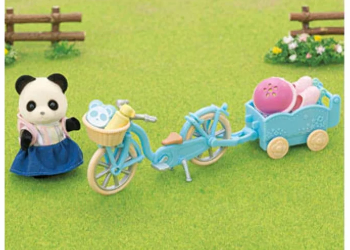 Sylvanian Families Zestaw rowerowy i łyżwiarski - Panda Girl- domek dla lalek zestaw do zabawy 5652