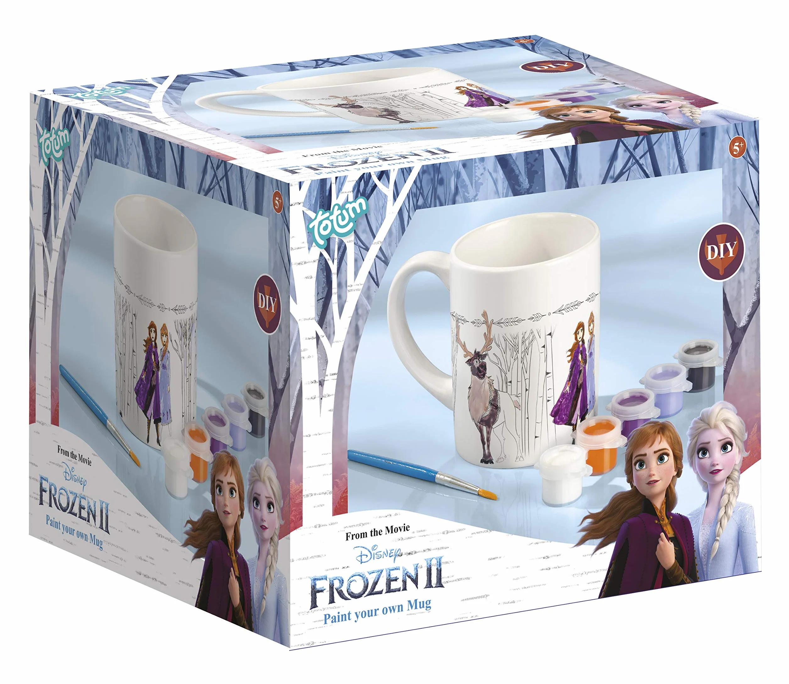 Totum Disney Frozen II Pomaluj Swój wlasny Zestaw Do Malowania Kubków w Pudelku Prezentowym