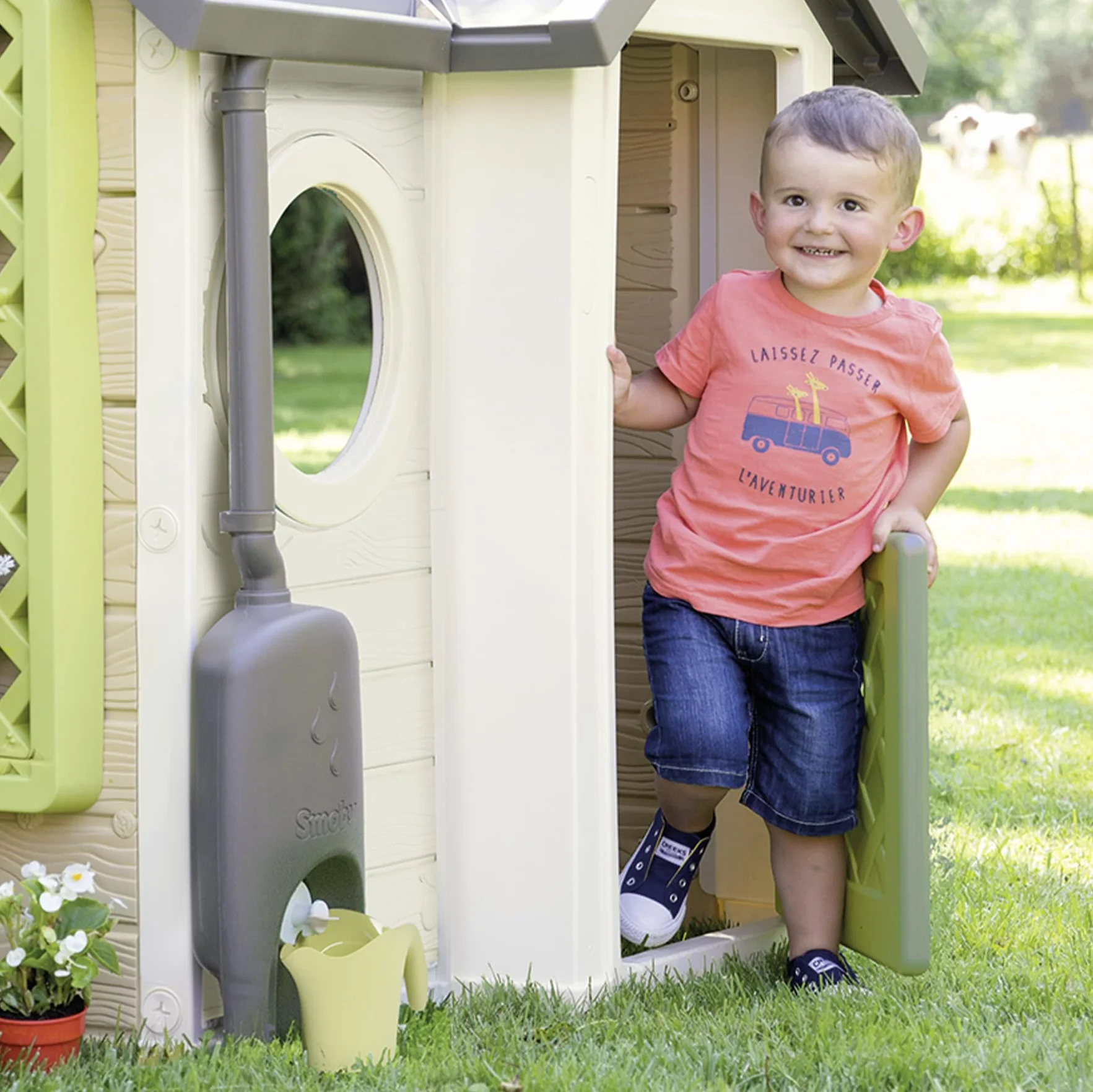 Smoby Life - Zbieracz wody - Rynna, zbiornik, kran, konewka - Powłoka anty-UV - Materiał z recyklingu - Od 2 lat - Wyprodukowano we Francji