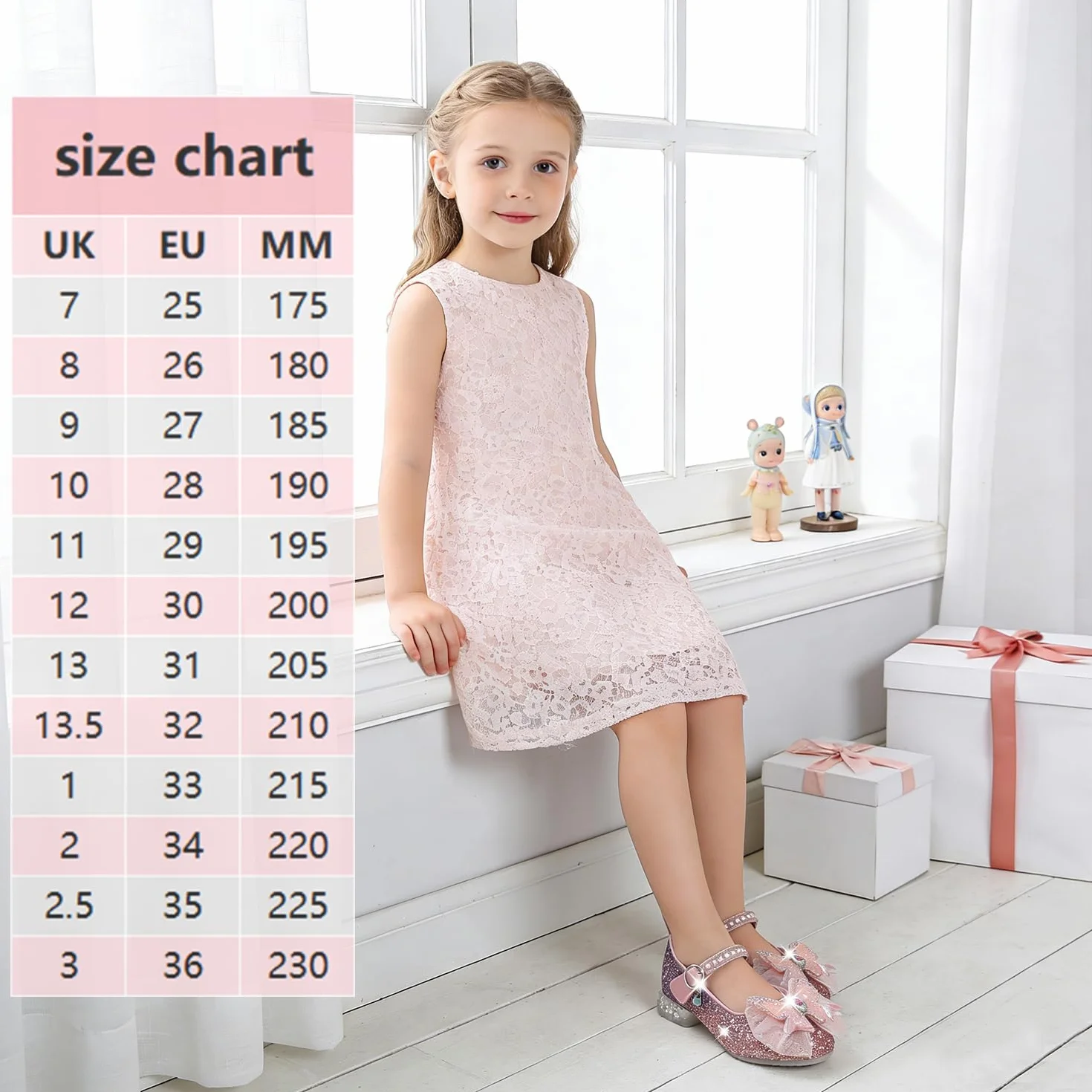 Dziewczęce buty do sukienki Mary Jane brokatowe buty księżniczki niskie obcasy maluch impreza ślub urodziny bal cosplay buty dla dzieci balet buty do tańca