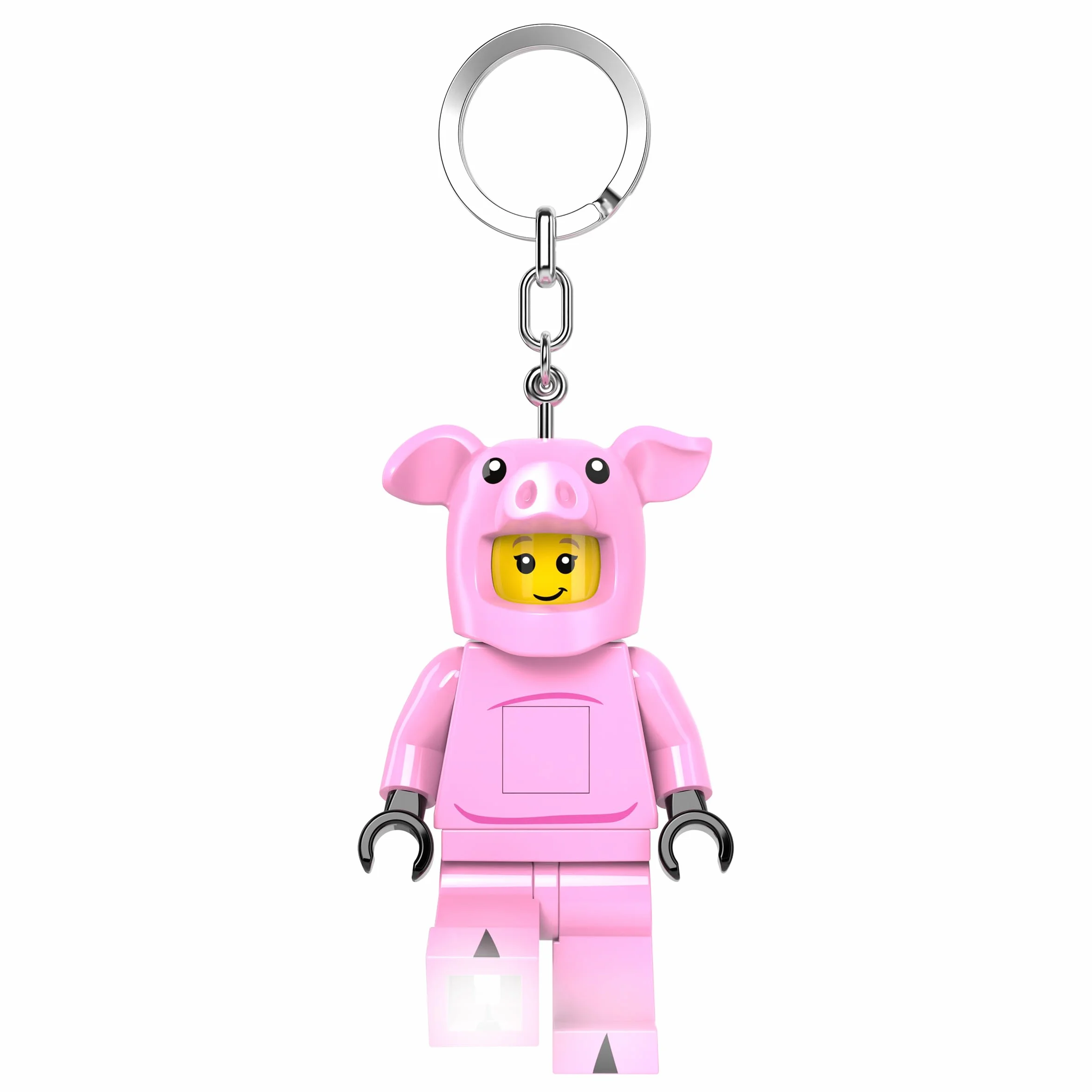LEGO Minifigurki duża 7,6 cm wysoka figura brelok światło - świnka dziewczyna (KE212H), różowy