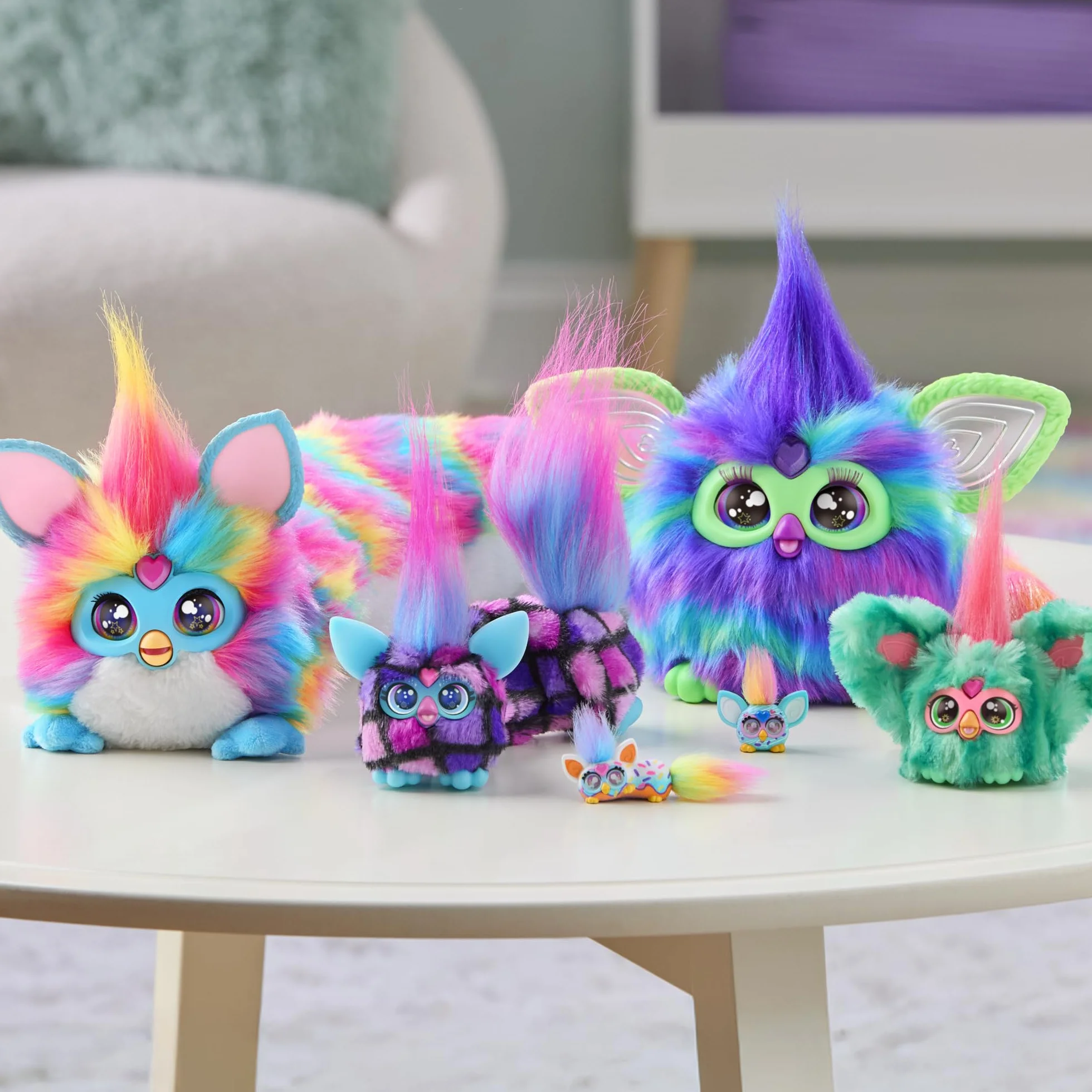 Zabawka pluszowa Furby DJ Furblets Rain-Bow-Kat