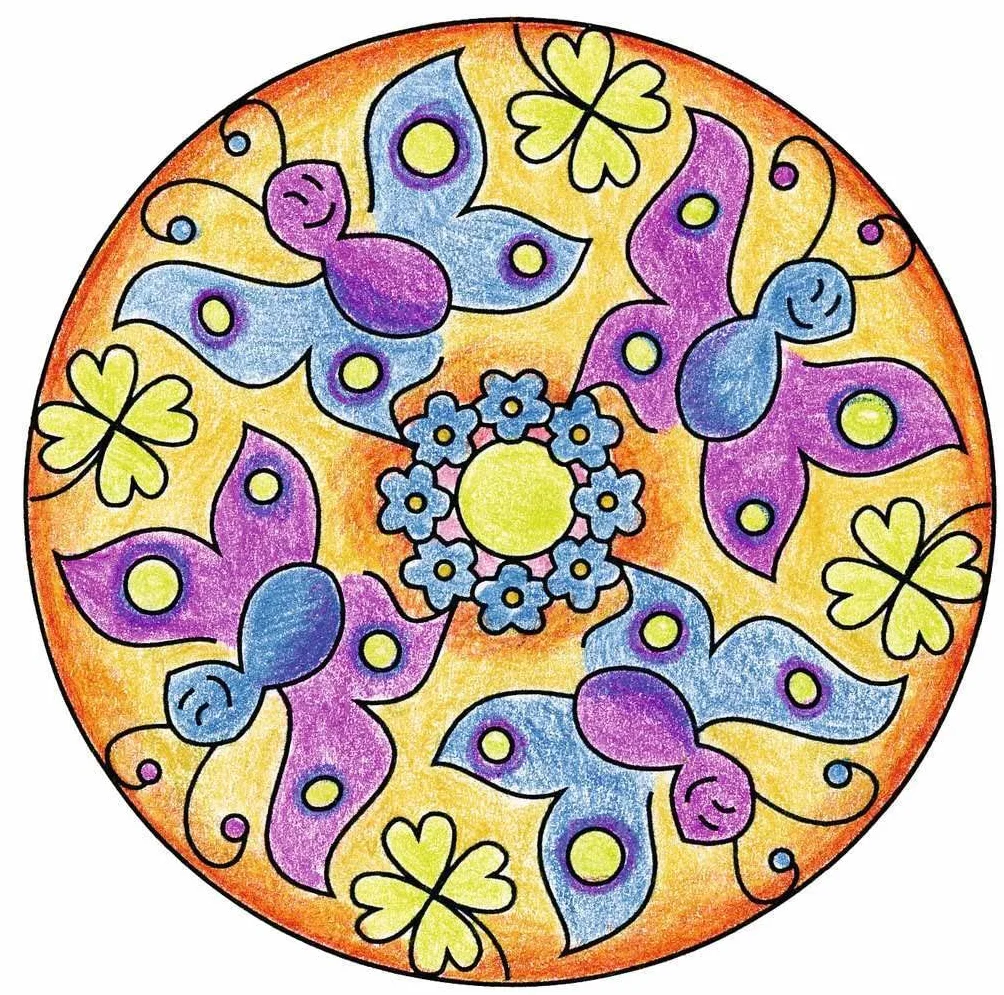 Ravensburger Mandala Designer Mini romantic 29947, Zeichnen lernen für Kinder ab 6 Jahren, Zeichen-Set mit Mandala-Schablone für farbenfrohe Mandalas