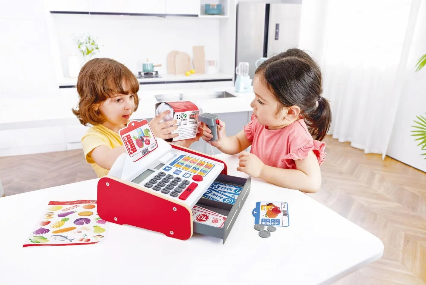 Hape E3184 kasa fiskalna, akcesoria do sklepu handlowego, kasa, wielokolorowa, S