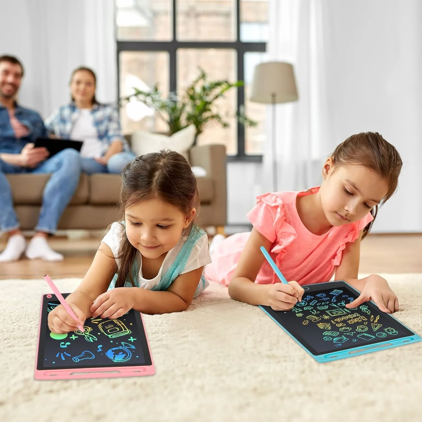 2 sztuki LCD tablica do pisania tablica kreślarska ekran 8,5 cala, przyjazna dla środowiska, jasna, kolorowa podkładka do pisania, zabawka edukacyjna, prezent dla dzieci w wieku 3-10 lat