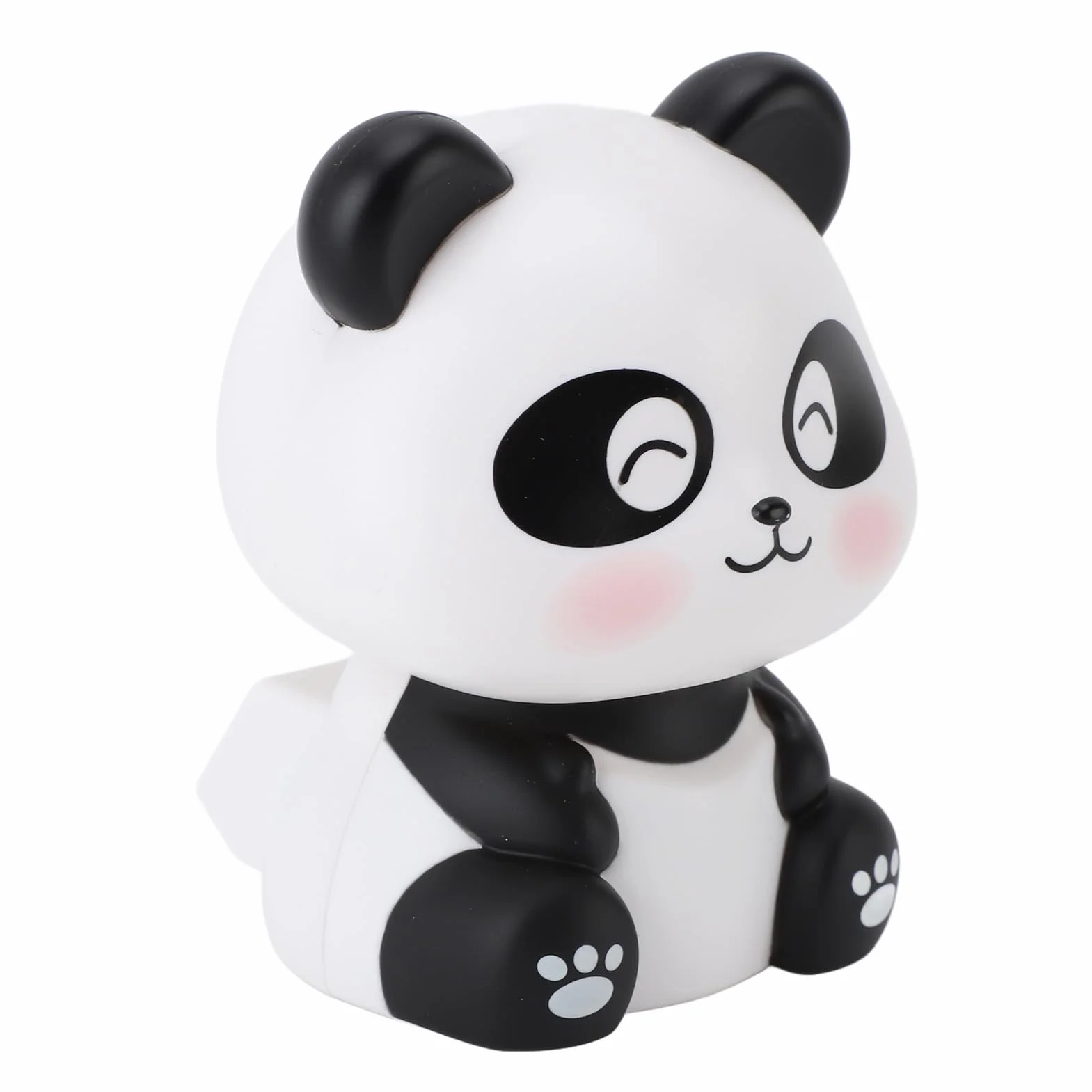 Kiwająca Głowa Panda, Figurka Pandy Słonecznej, Szczęście, Bogactwo, Witaj w Domu na Desce Rozdzielczej Samochodu (Mrużące oczy)