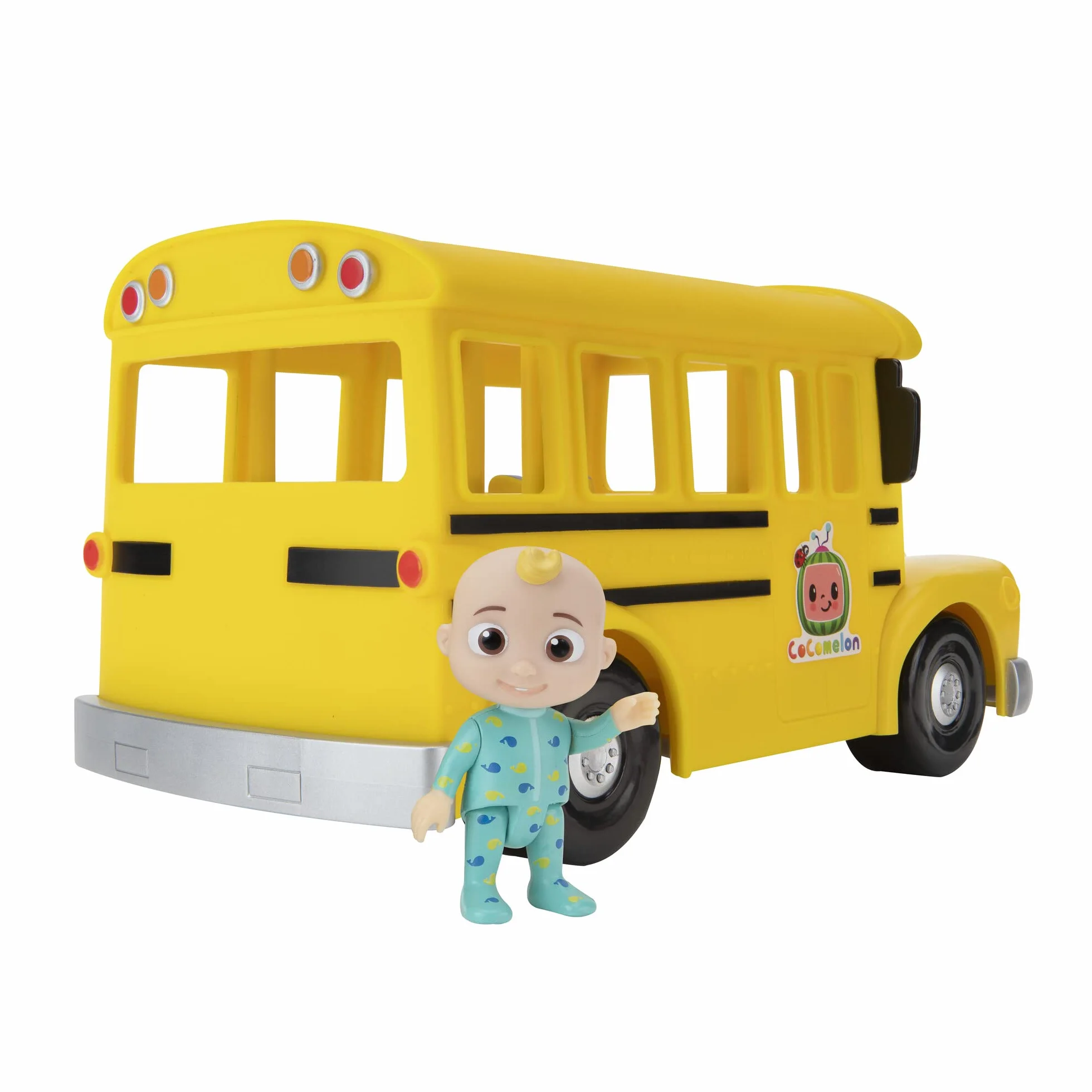 CoComelon CMW0137 autobus z muzyką i figurką JJ, oficjalna niemiecka wersja językowa, dla dzieci od 2 lat, żółty