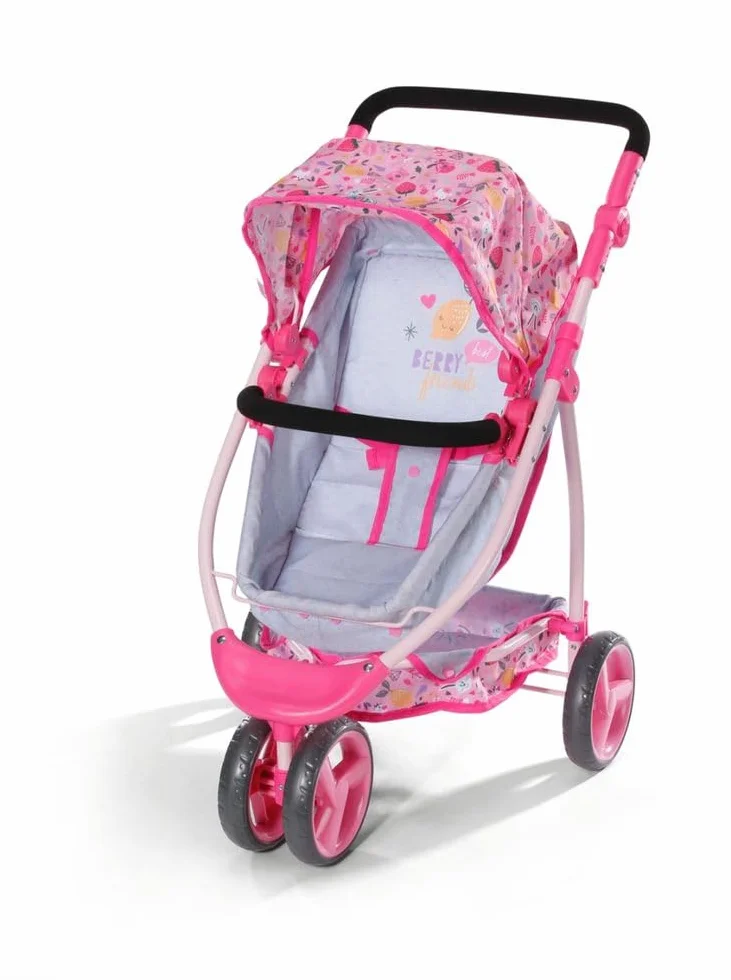 BABY born 834145 Zapf Creation wózek dziecięcy ze składanym kapturem, przekształca się z klasycznego wózka dziecięcego na sportowy jogger, schowek na akcesoria, pasuje do lalek 43 cm, dla dzieci w