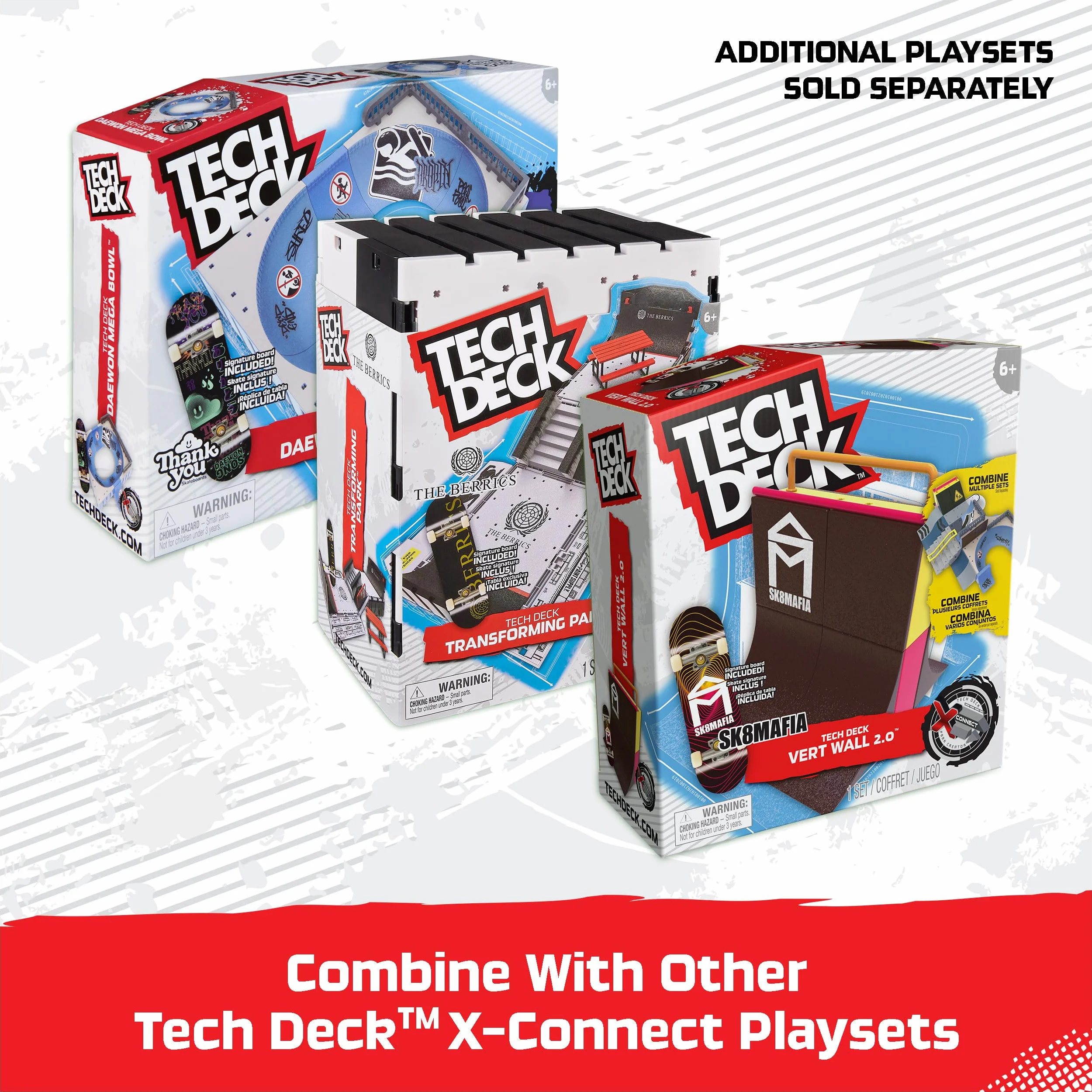 Tech Deck - Nyjah Rail Shredder Skatepark X-Connect Track - Konfigurowalny skatepark z palcem Nyjah Huston - Zabawki dla dzieci 6 lat + - Prezent dla dziecka 6 lat +