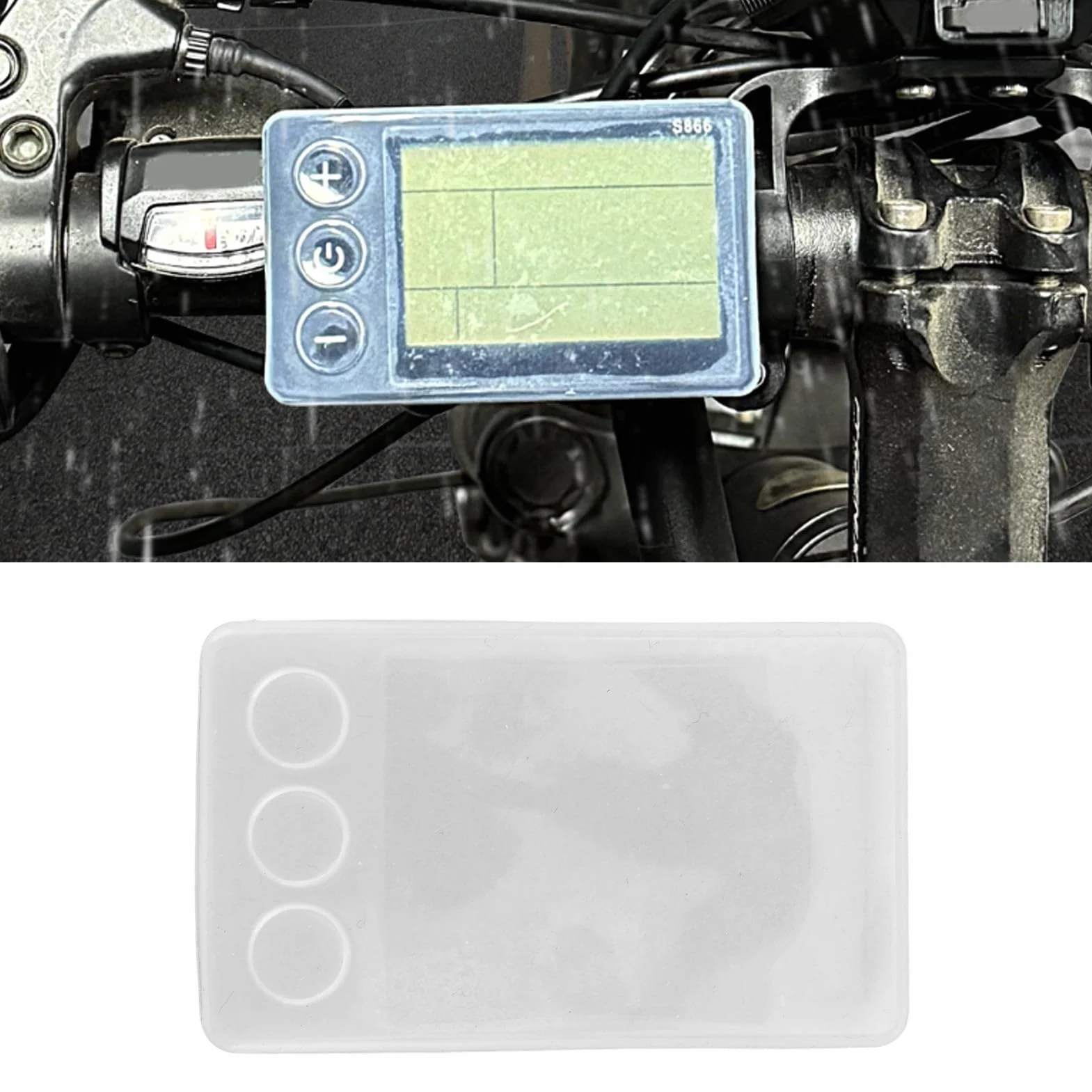 Wakects Osłona Monitora Roweru Elektrycznego, Osłona Wyświetlacza LCD Roweru Miernika Przezroczysty Silikon Odporny na ścieranie Odporny na Zarysowania Deszcz
