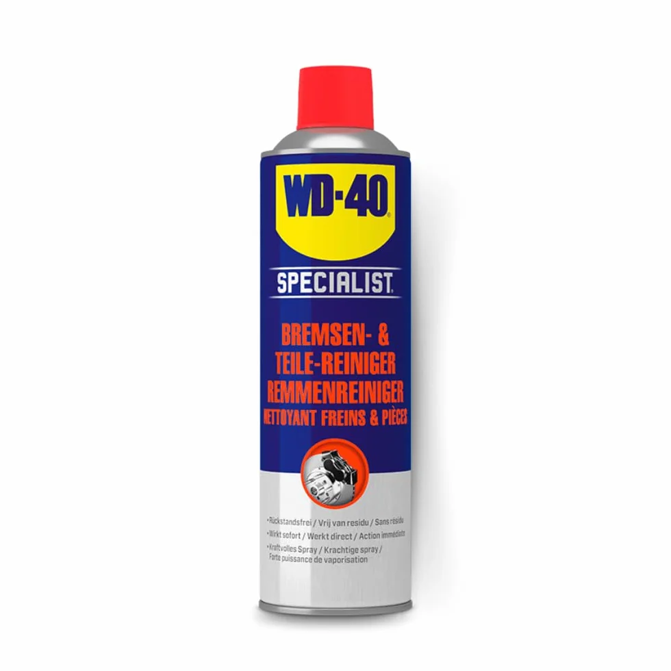 WD-40 Specialist Środek do czyszczenia hamulców i części 500 ml – środek do usuwania tłuszczu do hamulców, sprzęgieł i części silnika, usuwa kurz z hamulców, olej i zanieczyszczenia, poprawia