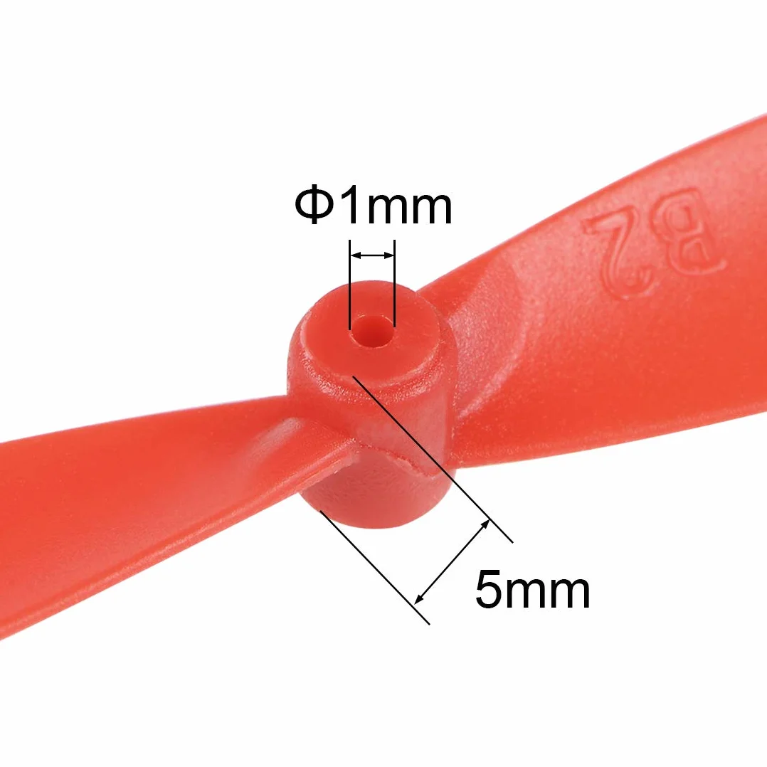 sourcing map RC śmigło 55 mm CW CCW 2 skrzydła wirniki główne Walkera QR Ladybird Quadrokopter czarny czerwony 8 par