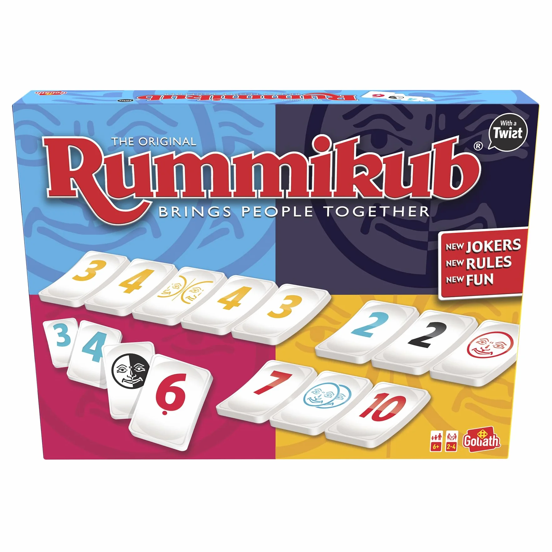 Rummikub Twist, gra planszowa od 6 lat, gra towarzyska dla 2-4 graczy
