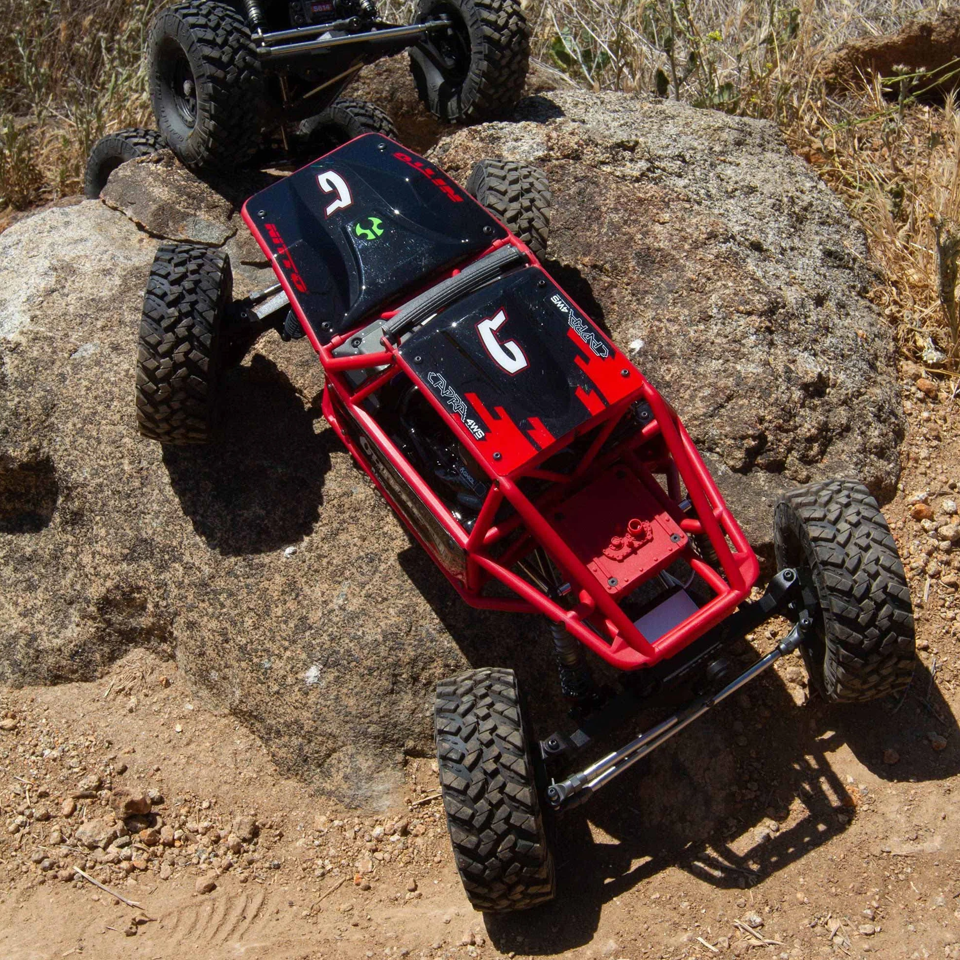 Axial Capra 1.9 4WS Unlimited Trail Buggy RTR, czerwony, wielokolorowy, AXI03022