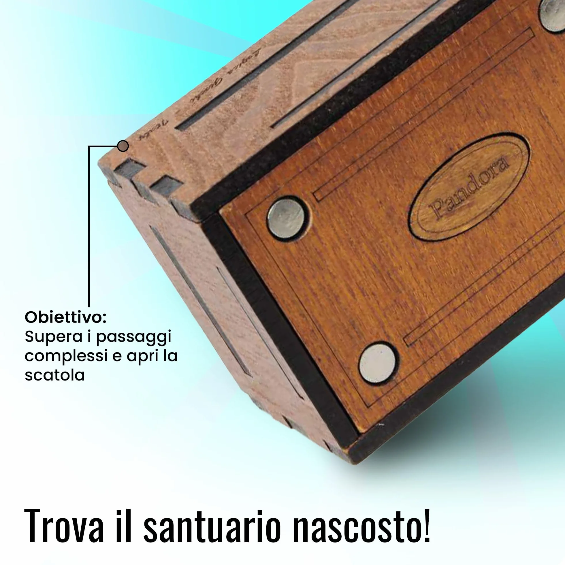 Gry Logica Sztuka. Pandora Box - Secret Box - Drewniane puzzle - Secret Box - Amazing Difficult 5/6 - Kolekcja Leonardo da Vinci