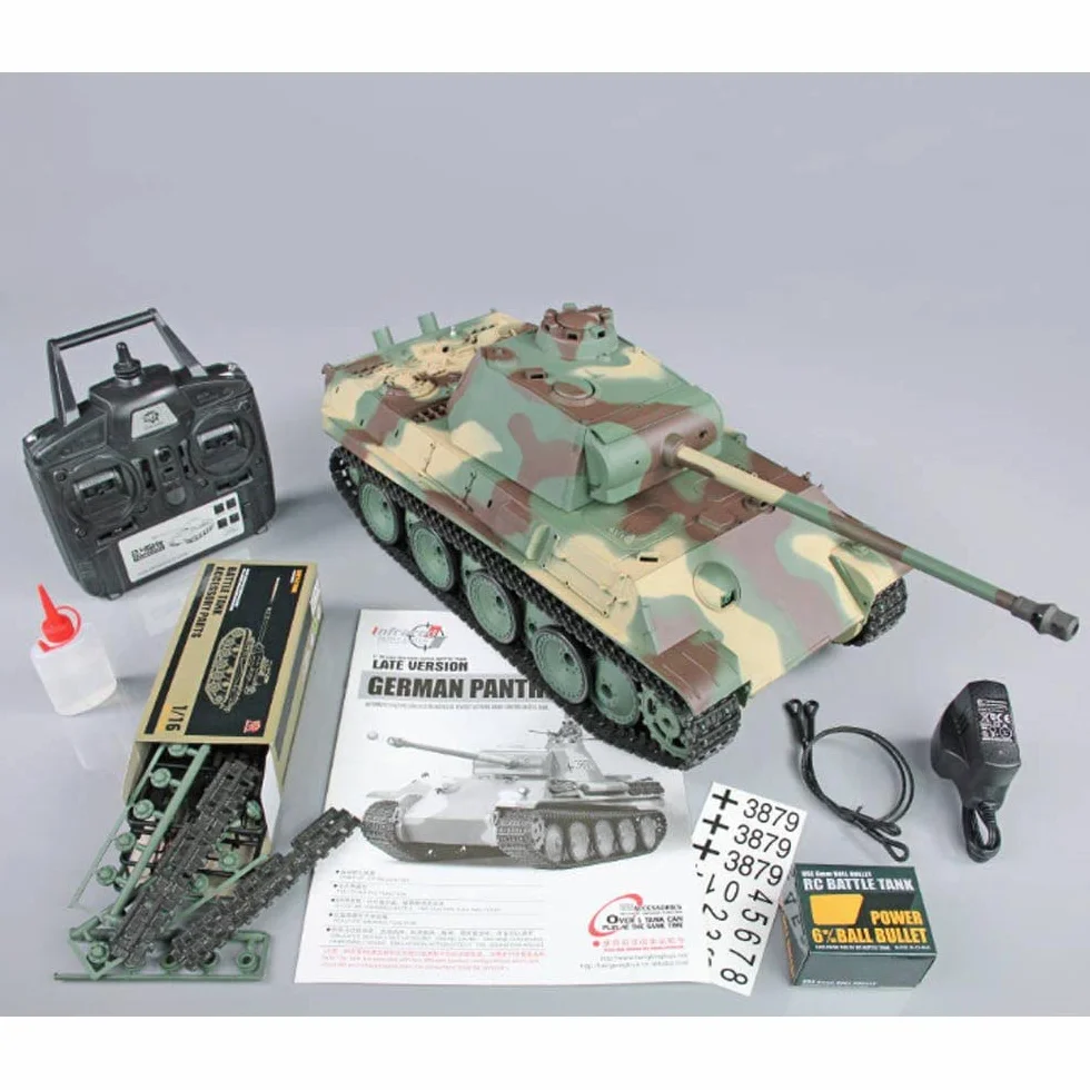 Henglong 1:16 Panther Type G I RC Tank (IR+Shoot+Smoke+Sound+Metal Gearbox)