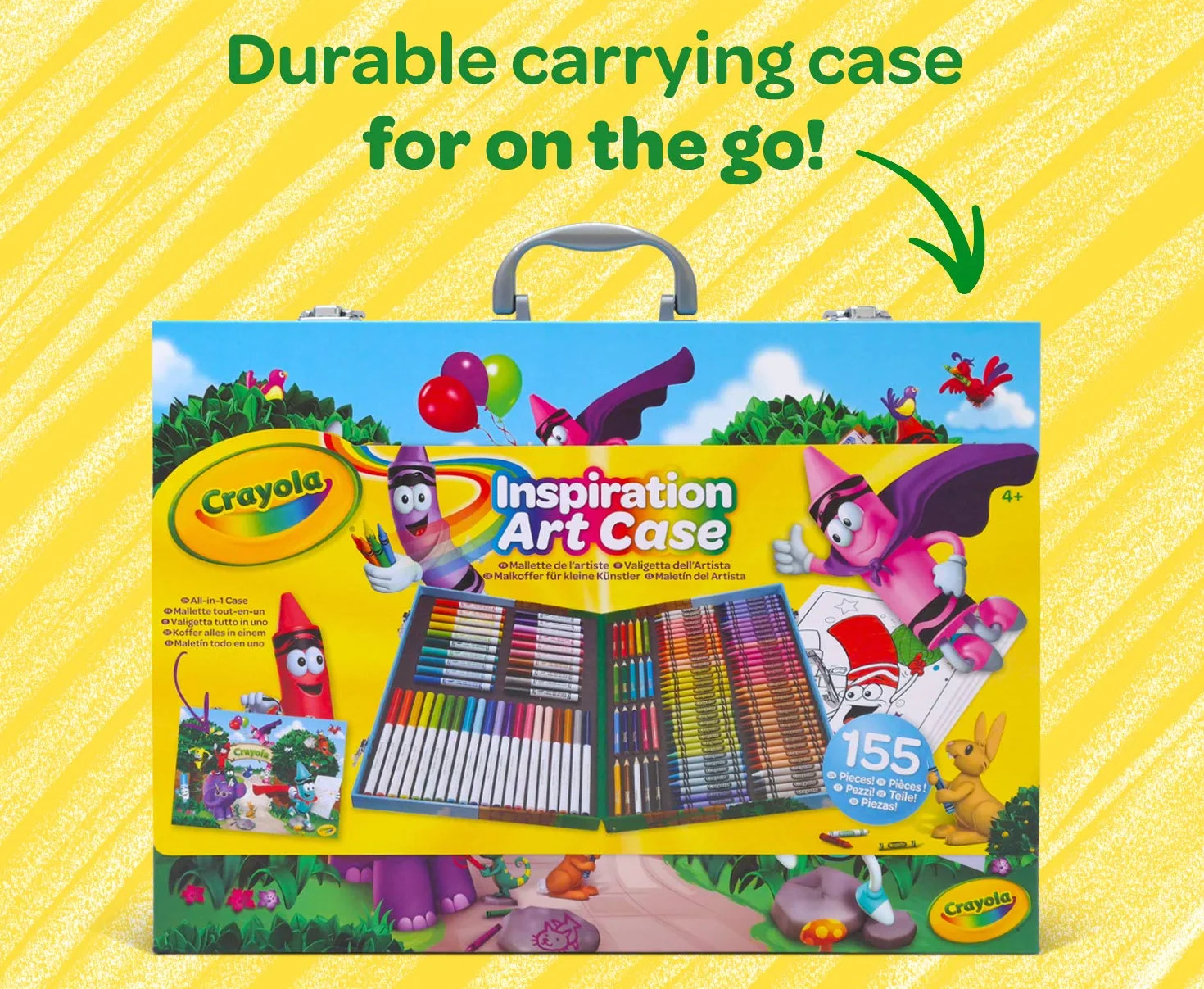 CRAYOLA - Teczka Artystyczna, 155 sztuk, prezent dla dzieci, zajęcia kreatywne, wiek 4+