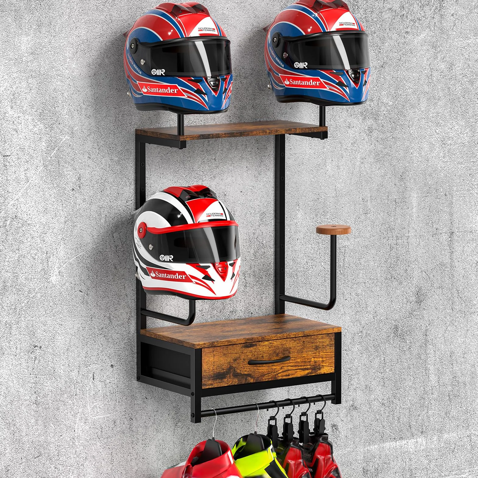 Uchwyt na kask, uchwyt ścienny do motocykla, stojak na płyty do montażu
