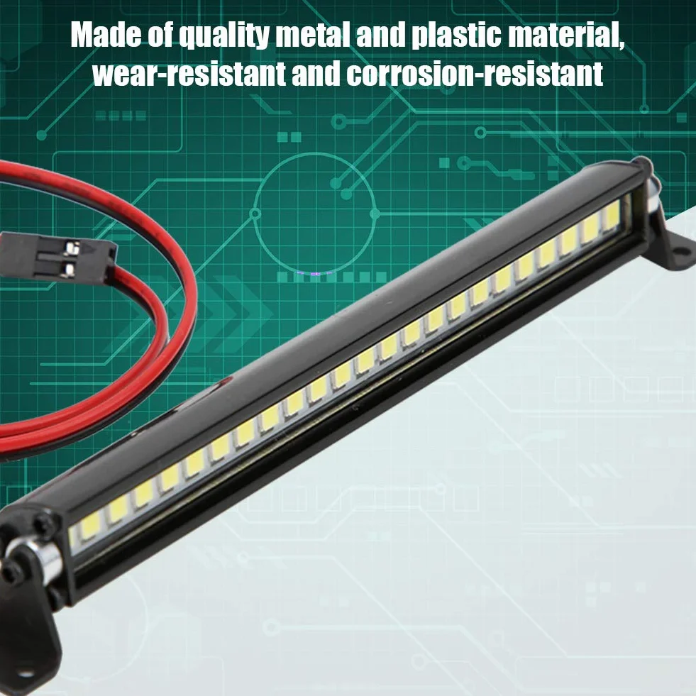 Listwa świetlna Rc Rc światła Samochodowe Metal + Plastik Czarny 24 Oświetlenie Dachowe Led Bar Lampa Dachowa Dekoracja Akcesoria Rc Pasujące do Samochodu Scx10 1 10 4Wd