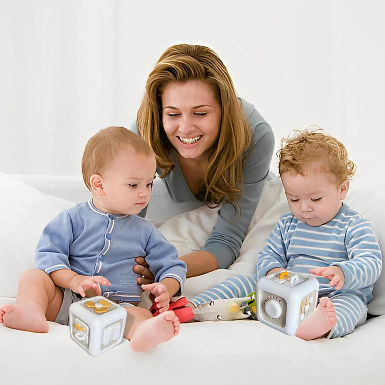 Montessori zabawka dla dzieci od 1 roku życia – zabawka edukacyjna dla dzieci, przełącznik, wentylator, lustro, przyciski, szuflady, do nauki jako Fidget Toys, wspomaga rozwój dla małych