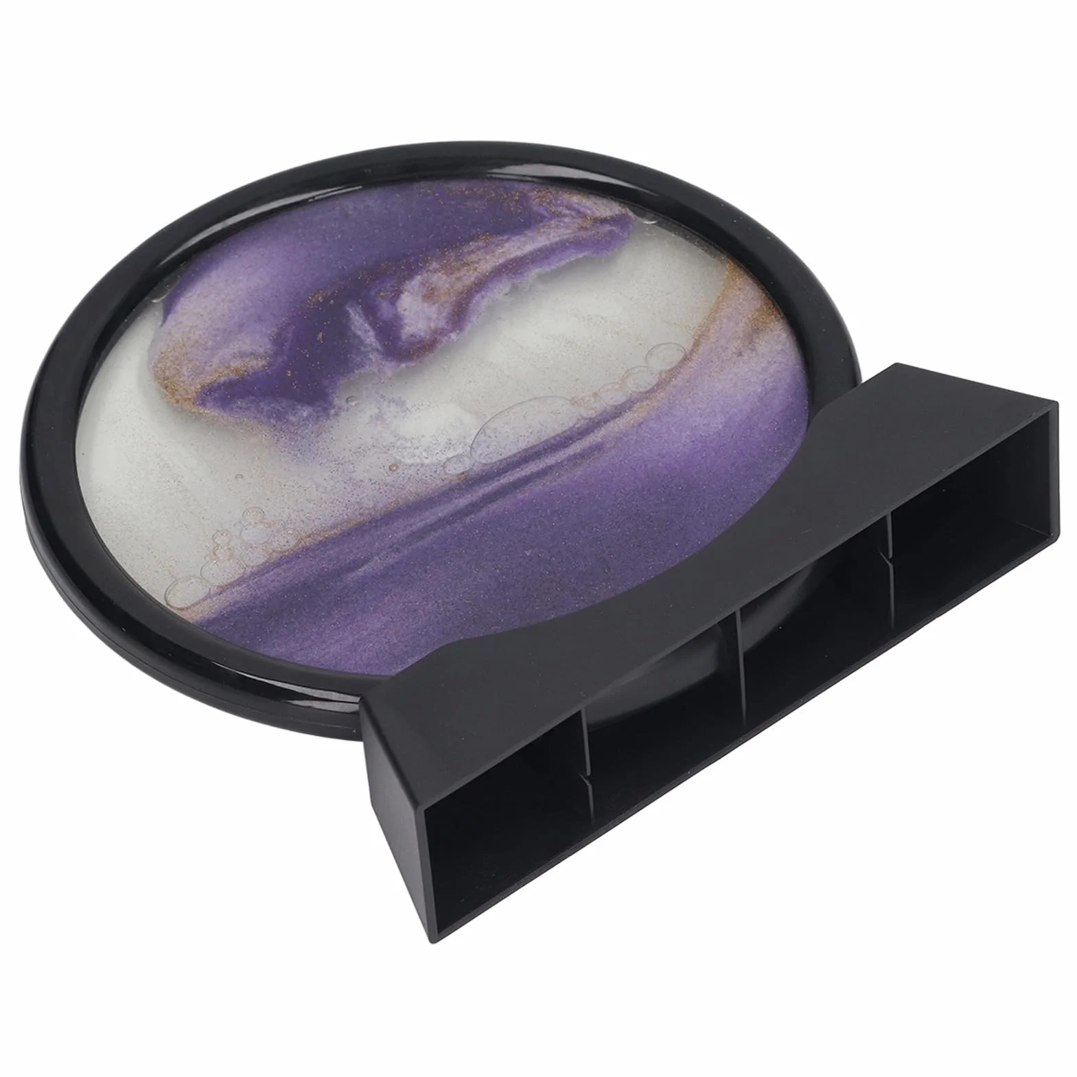 Obrazek w Płynie Quicksand Sandscape, Okrągłe Szkło Deep Sea Sandscape z podstawą do Domu (PURPLE)