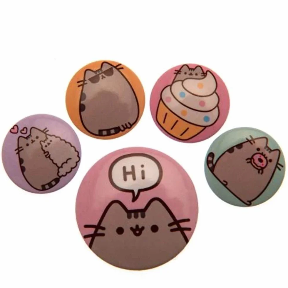 Pyramid International Pusheen Says Hi zestaw identyfikatorów, wielokolorowy, 10 x 12,5 cm